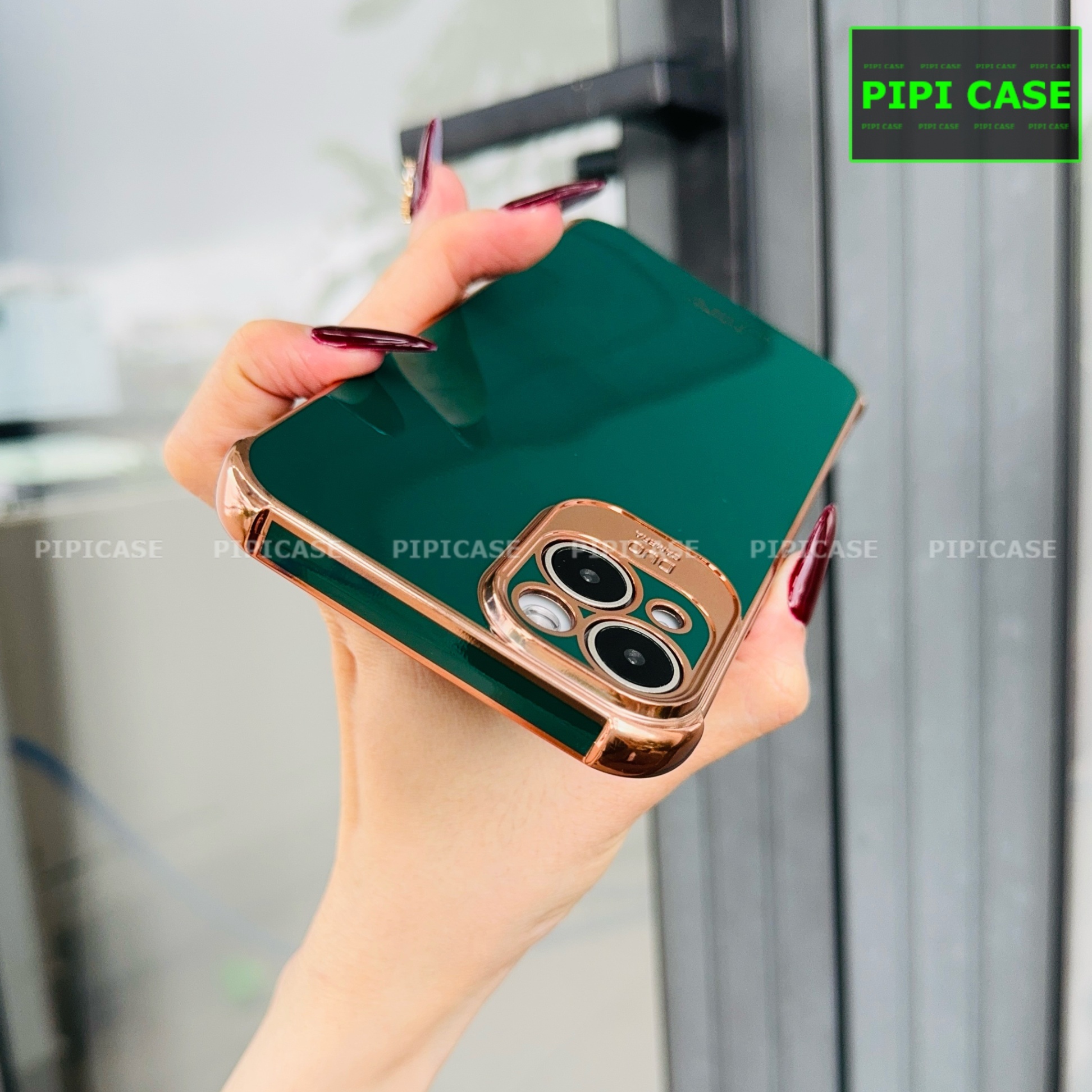Ốp Lưng iPhone 14 - Luxury - Xanh Lá
