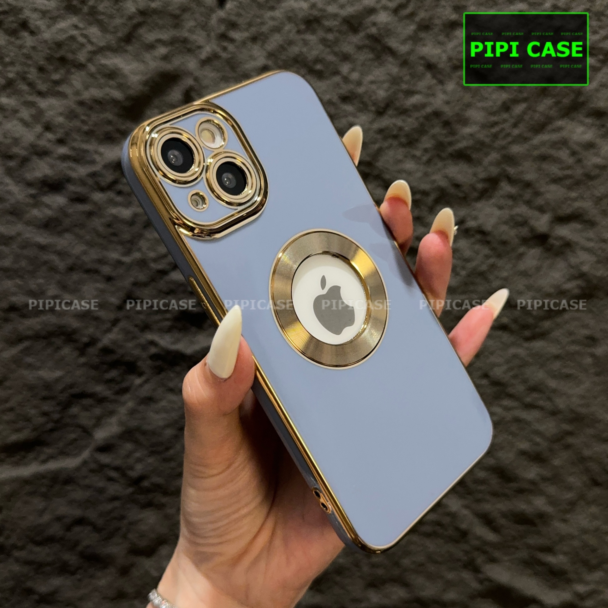 Ốp Lưng iPhone 13 - Pandora - Xám Xanh