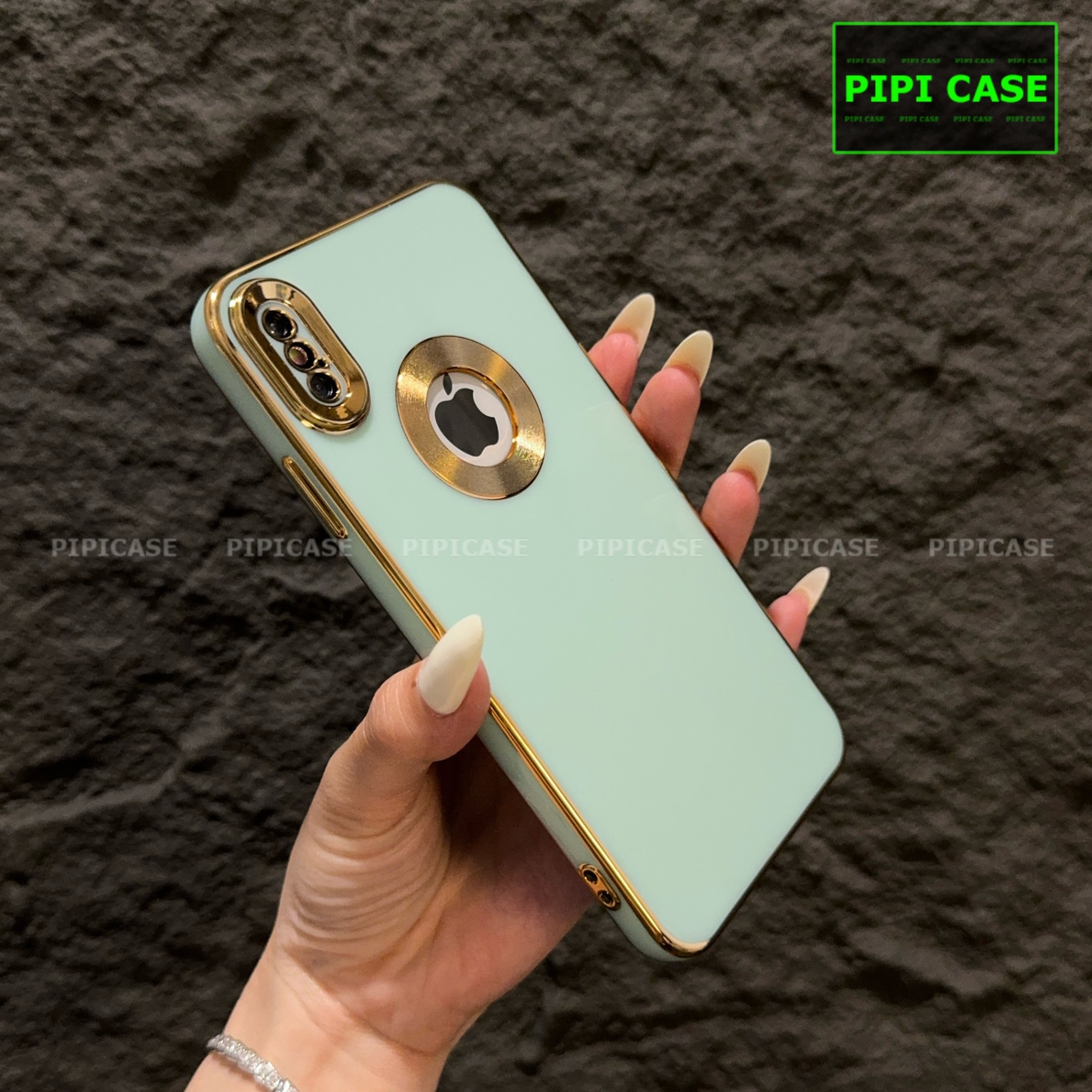 Ốp Lưng iPhone X / XS - Pandora - Xanh Mint 1