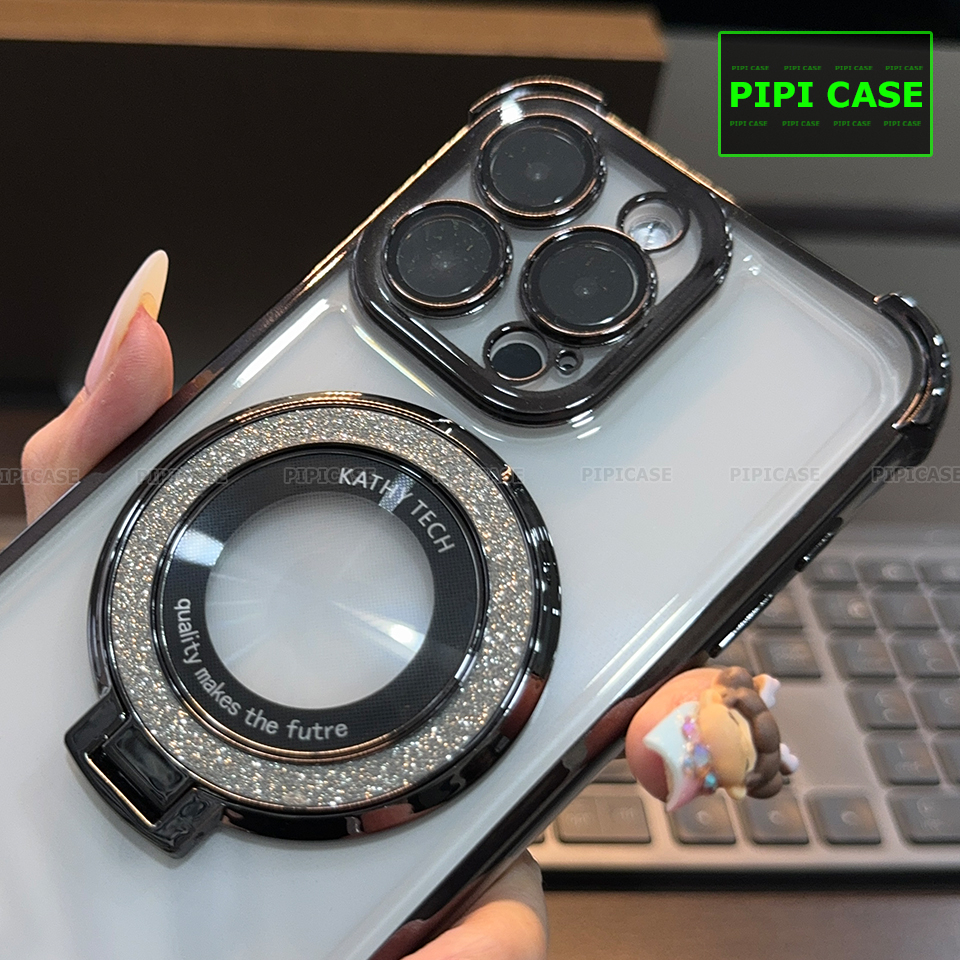 Ốp Lưng iPhone 13 Pro Max - Ven Diamond - Đen