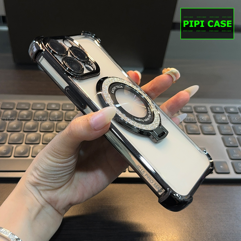 Ốp Lưng iPhone 13 Pro Max - Ven Diamond - Đen