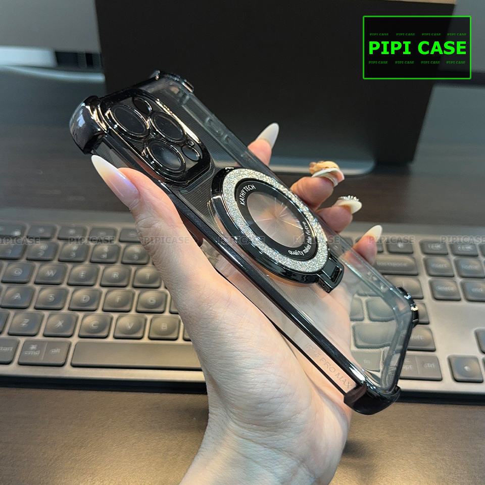 Ốp Lưng iPhone 13 Pro Max - Ven Diamond - Đen