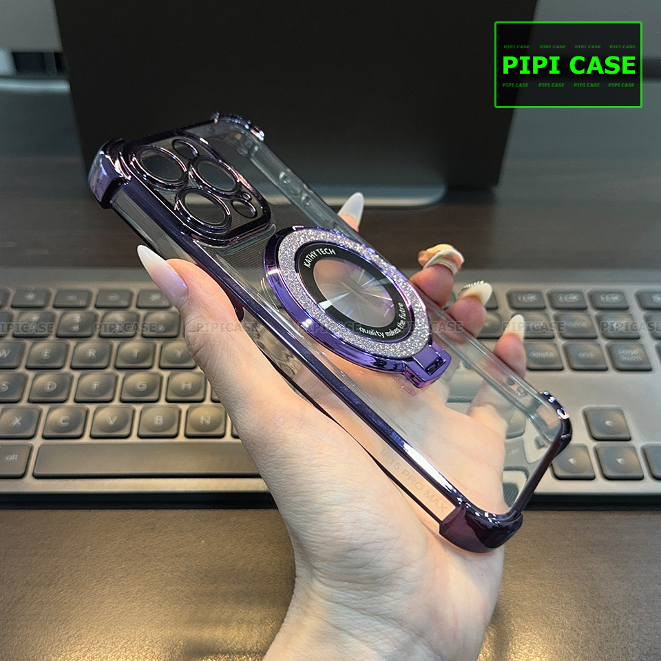 Ốp Lưng iPhone 13 Pro Max - Ven Diamond - Tím