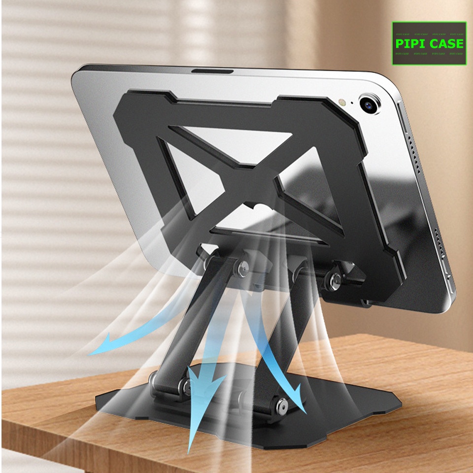 Chân giá đỡ iPad bằng nhôm xoay 360* - Đen