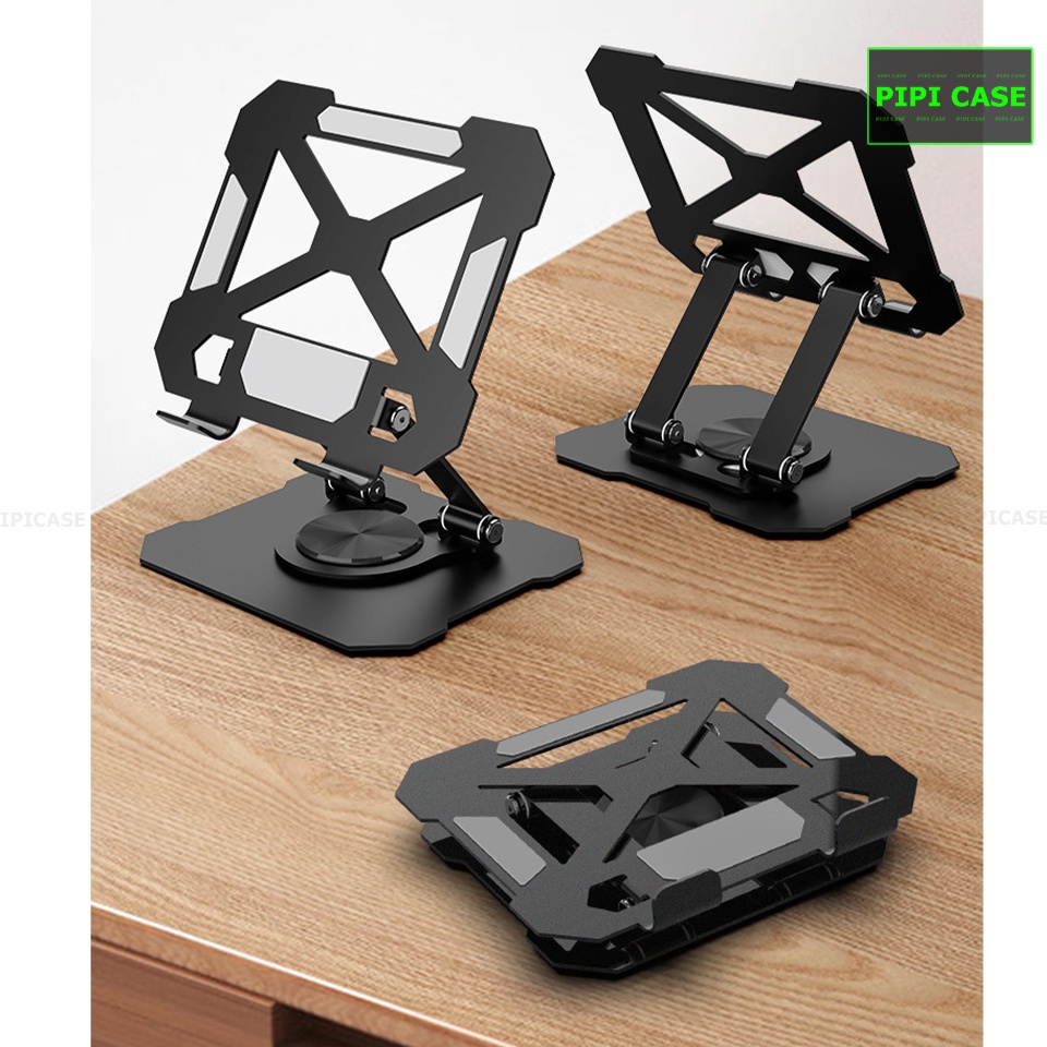 Chân giá đỡ iPad bằng nhôm xoay 360* - Đen