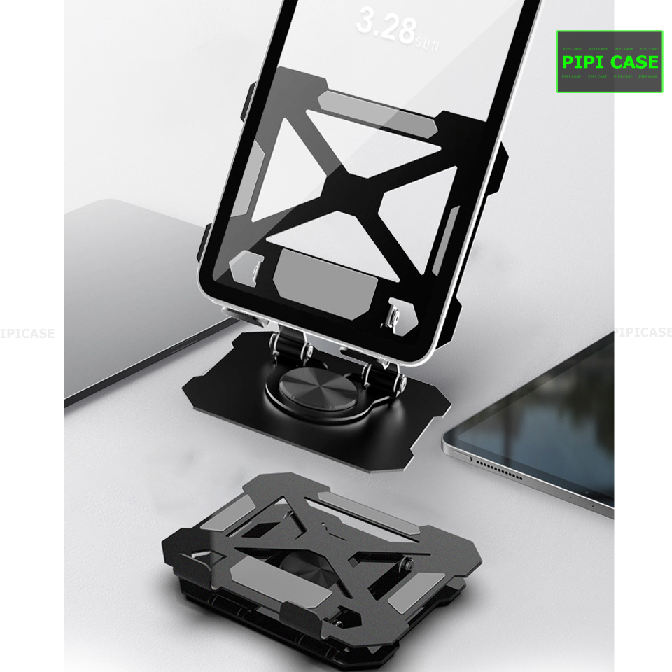 Chân giá đỡ iPad bằng nhôm xoay 360* - Đen