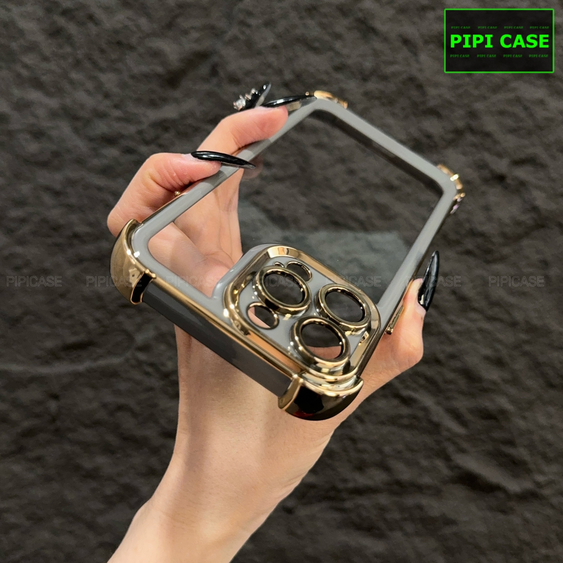 Ốp Lưng iPhone 15 Pro Max - Timo - Xám