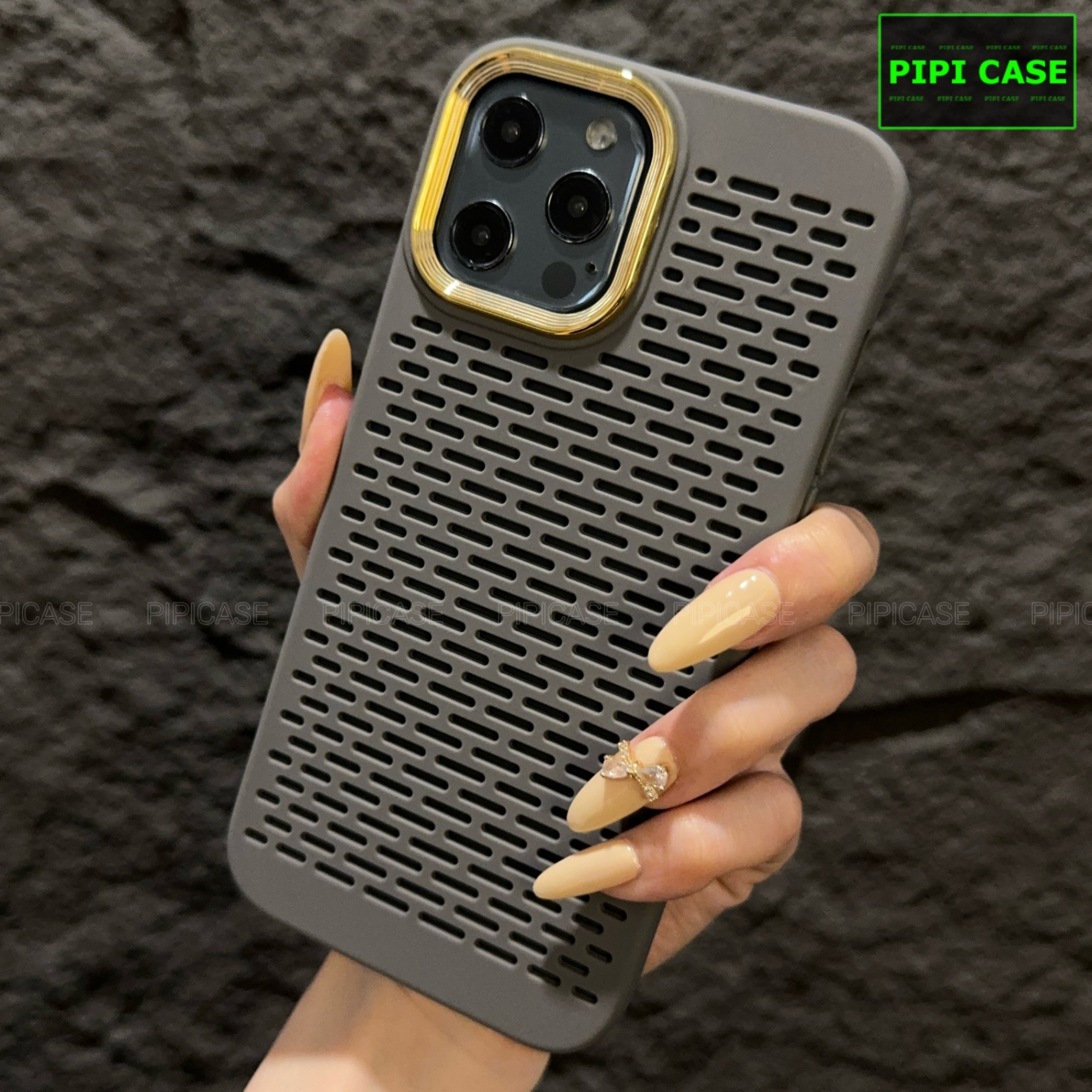 Ốp Lưng iPhone 12 Pro Max - Chup - Xám