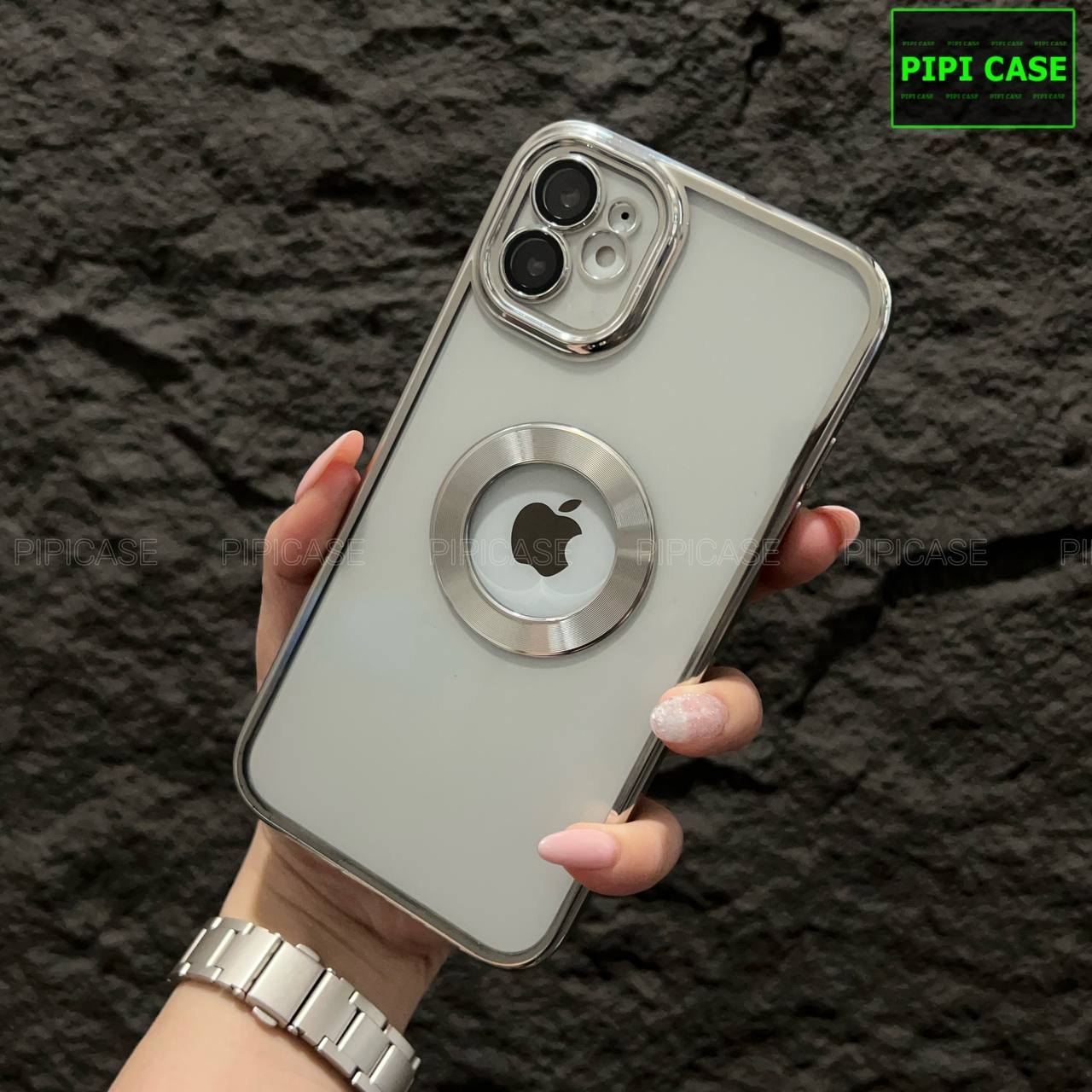 Ốp Lưng iPhone 12 - Water - Bạc