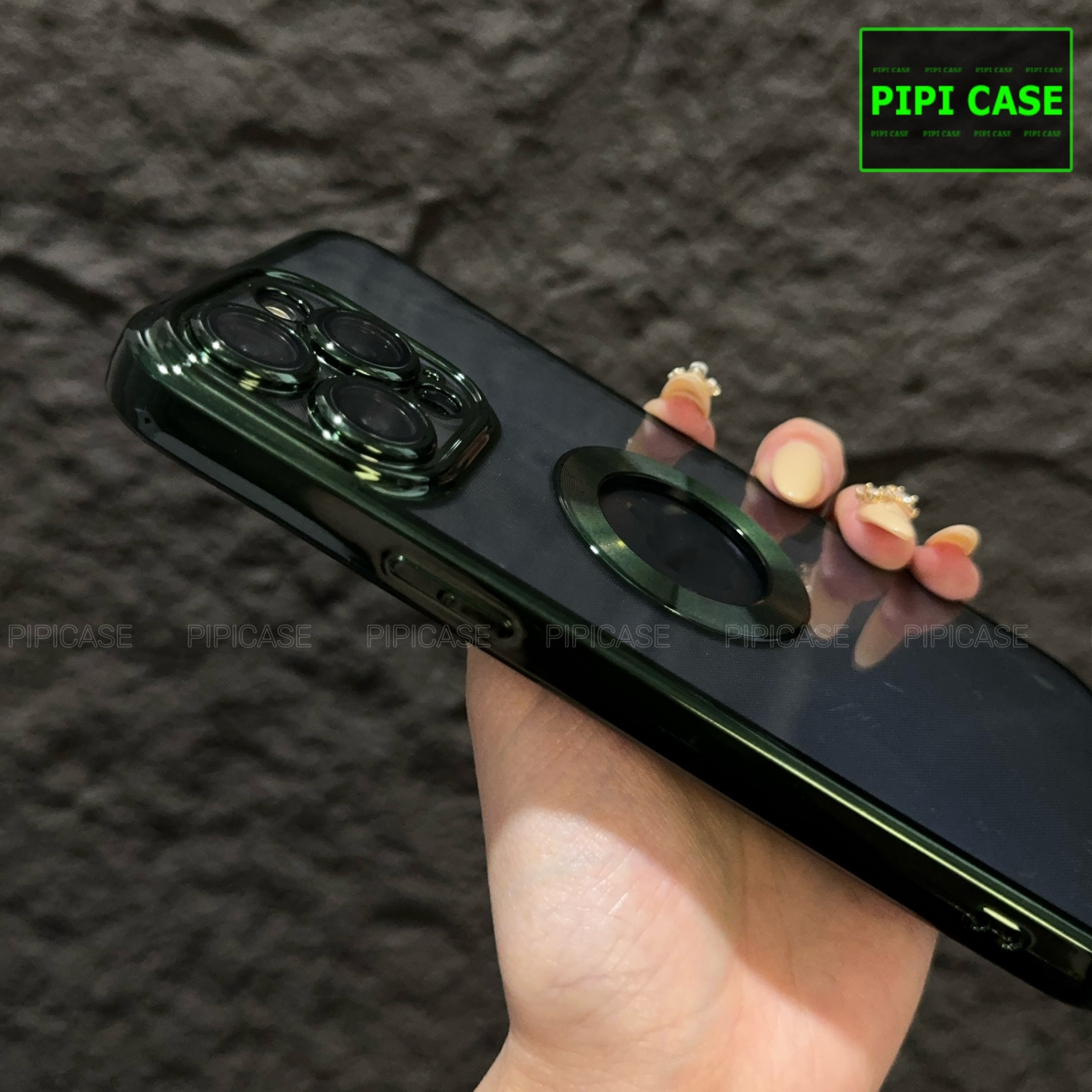 Ốp Lưng iPhone 15 Pro Max - Water - Xanh Lá