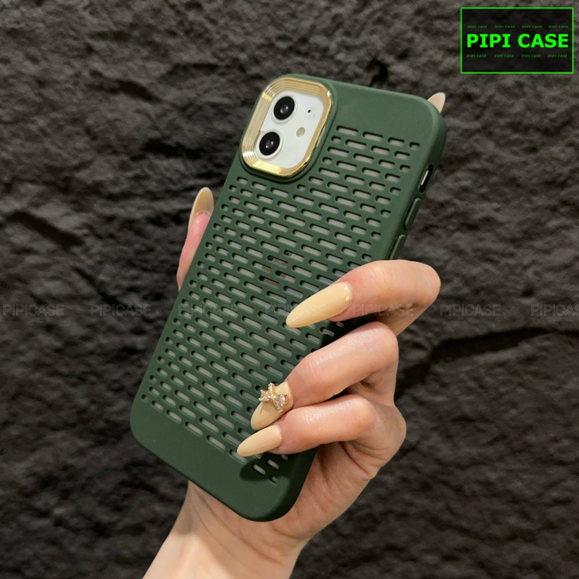Ốp Lưng iPhone 12 - Chup - Xanh Lá
