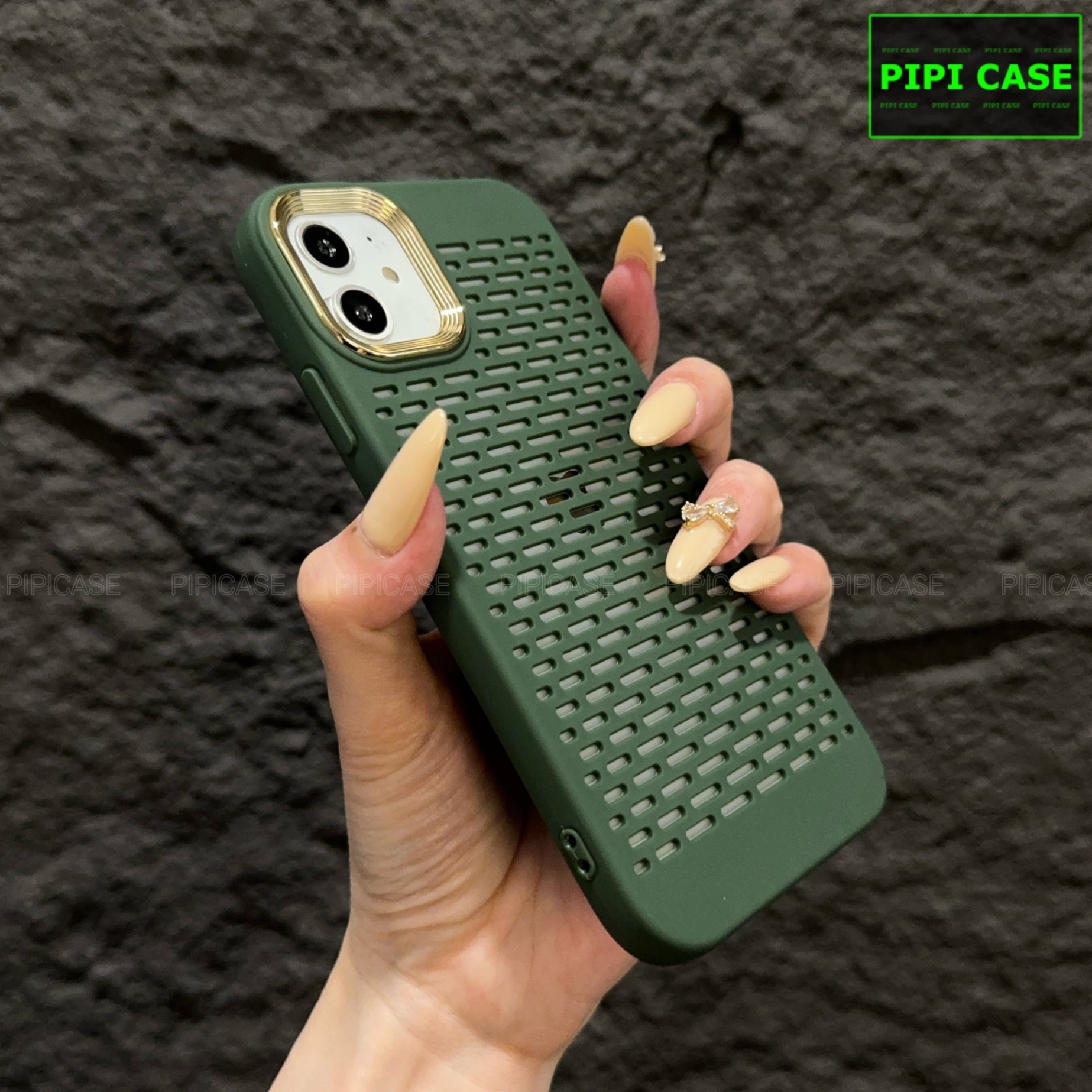Ốp Lưng iPhone 12 - Chup - Xanh Lá
