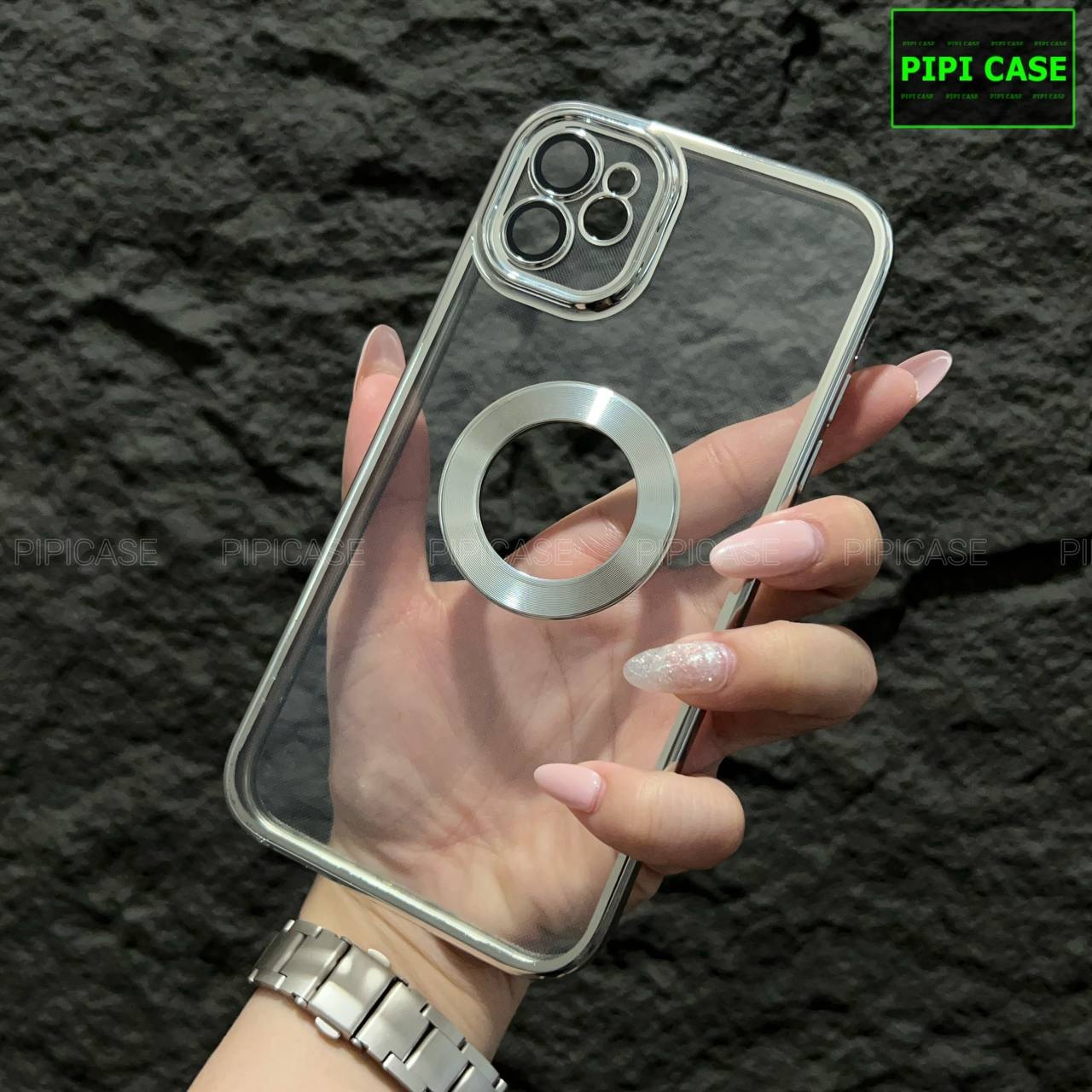 Ốp Lưng iPhone 12 - Water - Bạc