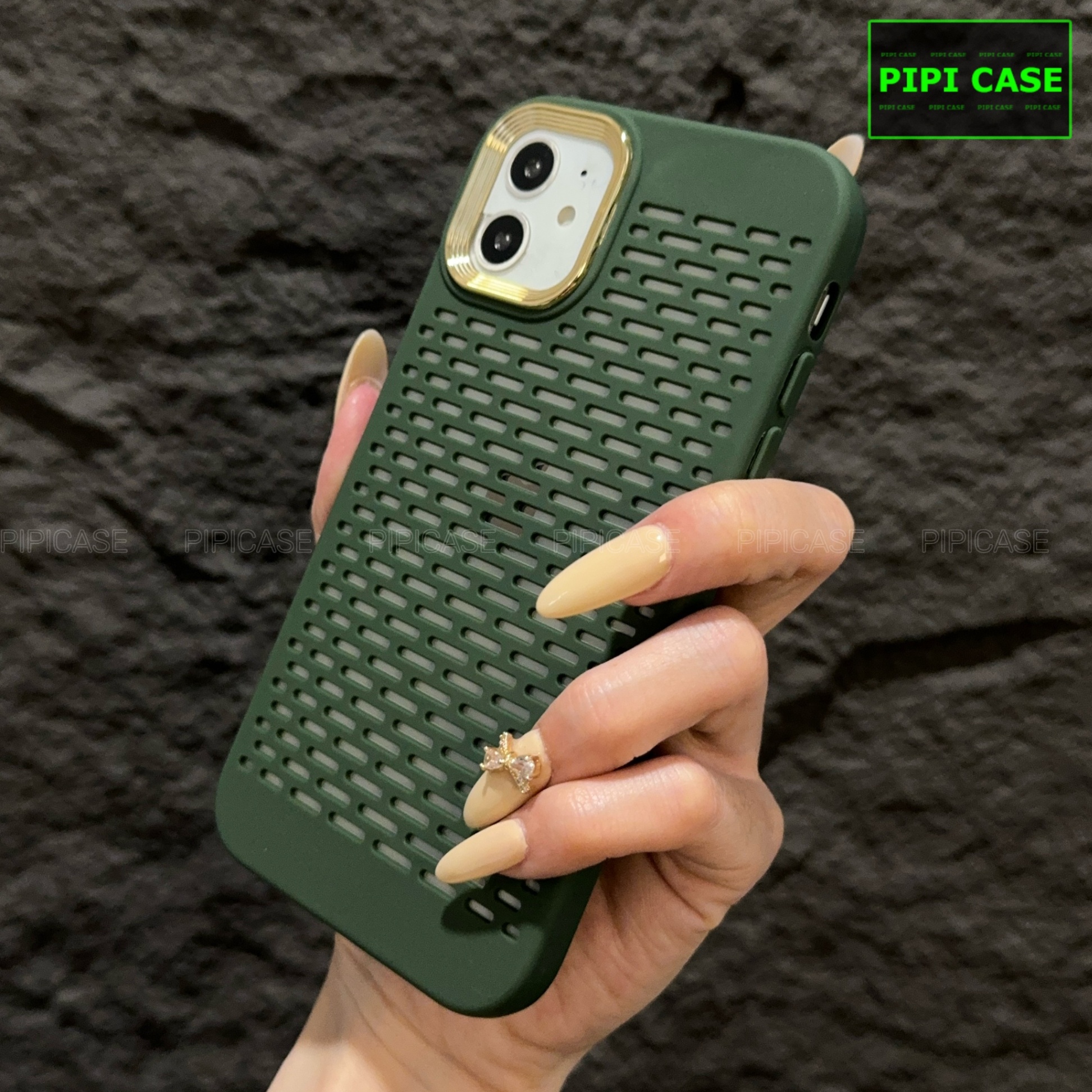 Ốp Lưng iPhone 12 - Chup - Xanh Lá