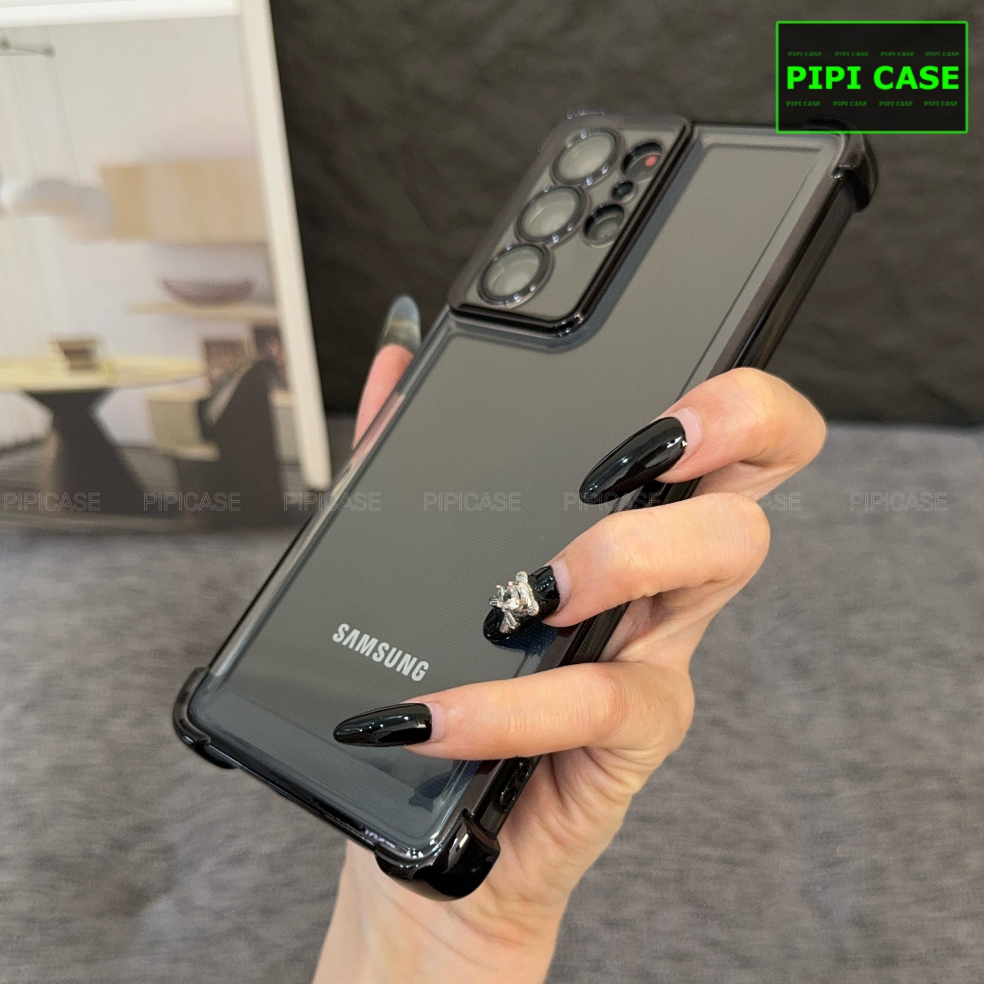 Ốp Lưng Samsung S21 Ultra 5G - Gu - Đen