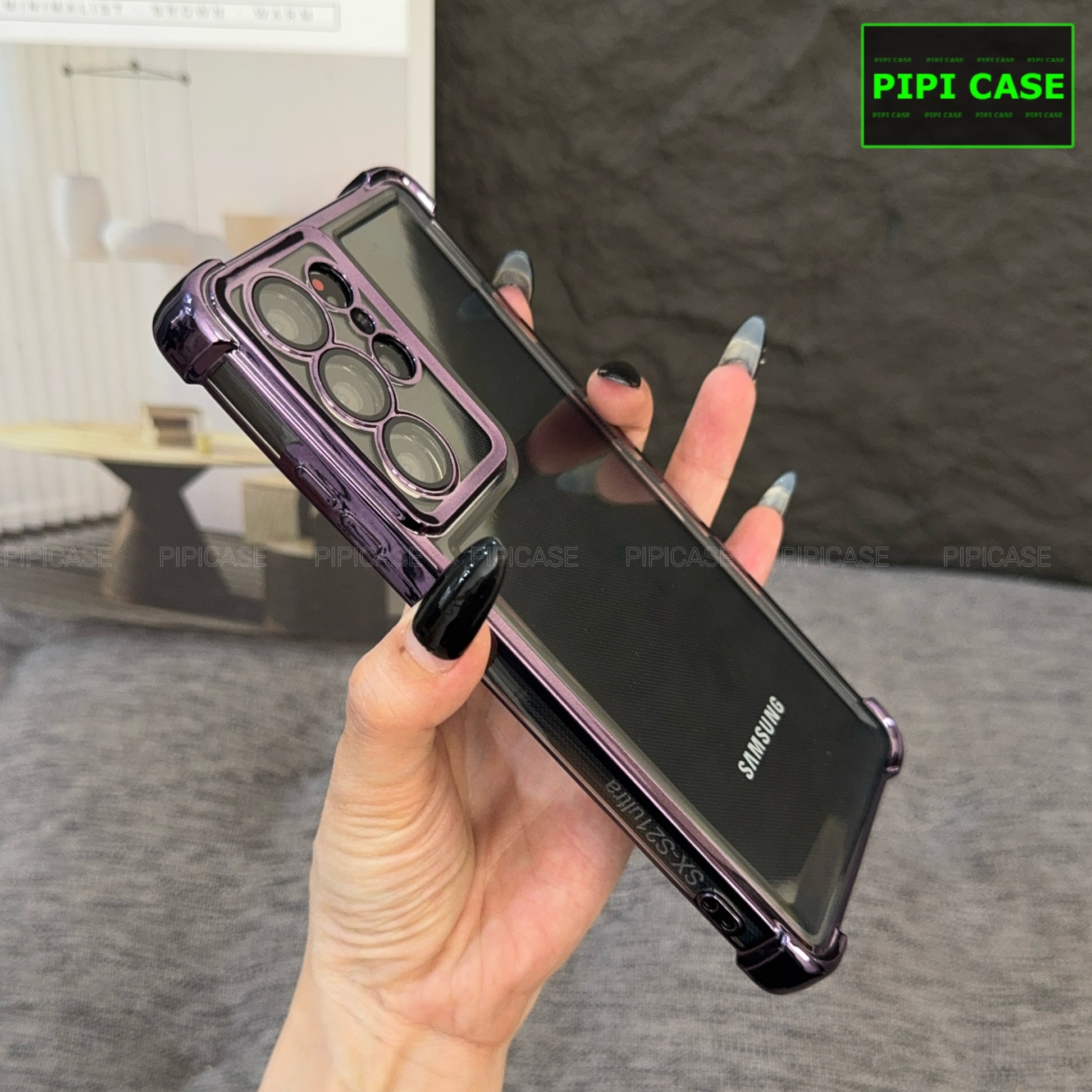 Ốp Lưng Samsung S21 Ultra 5G - Gu - Tím