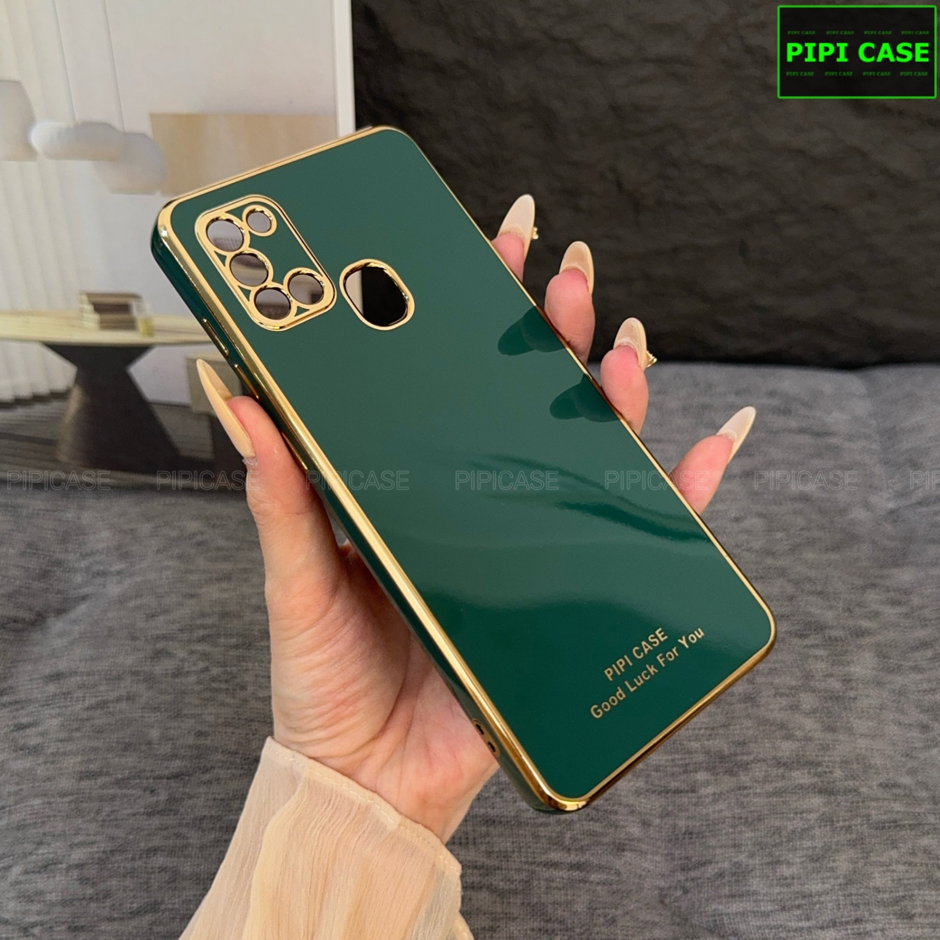 Ốp Lưng Samsung A21S - Royal - Xanh Lá