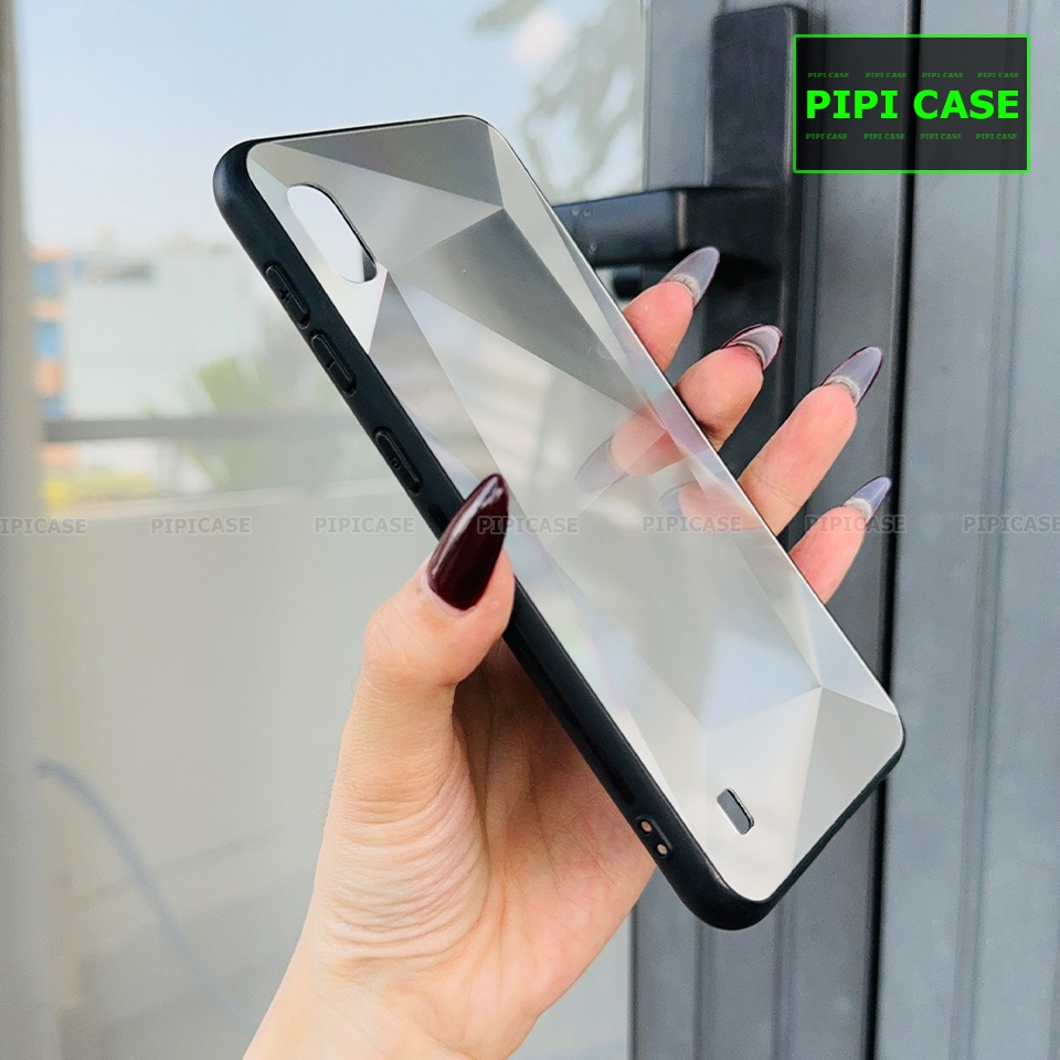 Ốp Lưng Samsung A10 - Kim Cương 6D - Bạc