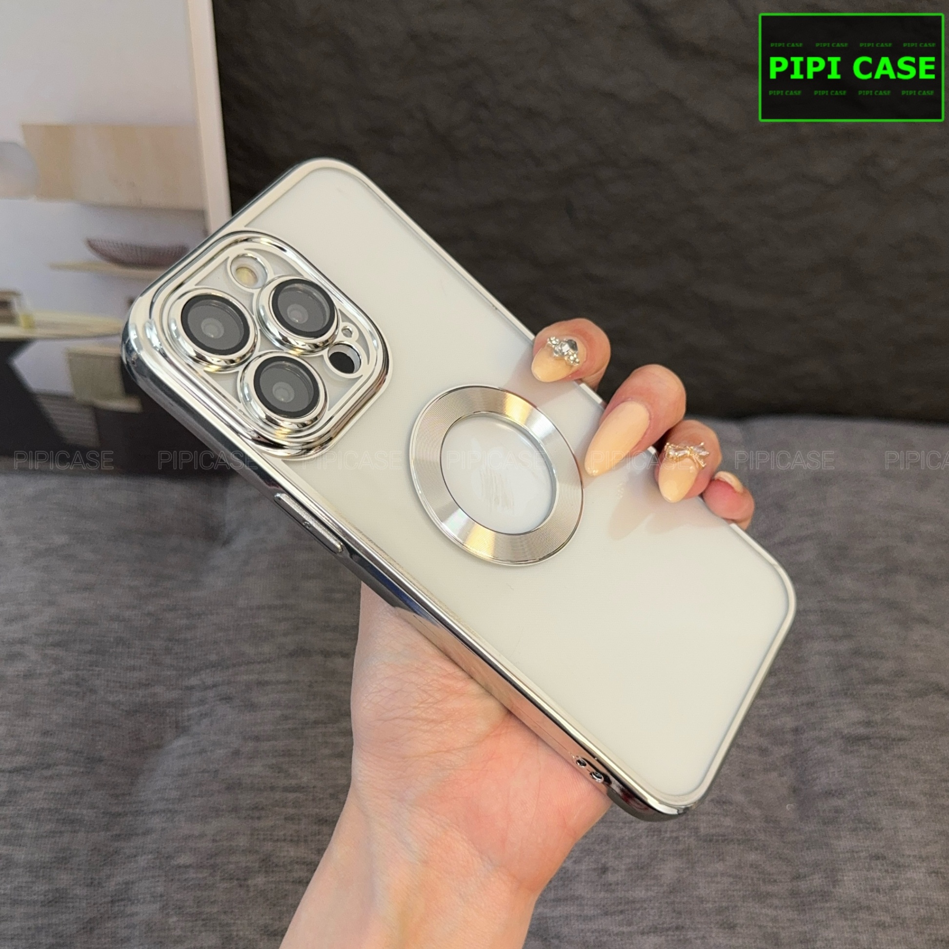Ốp Lưng iPhone 13 Pro - Water - Bạc