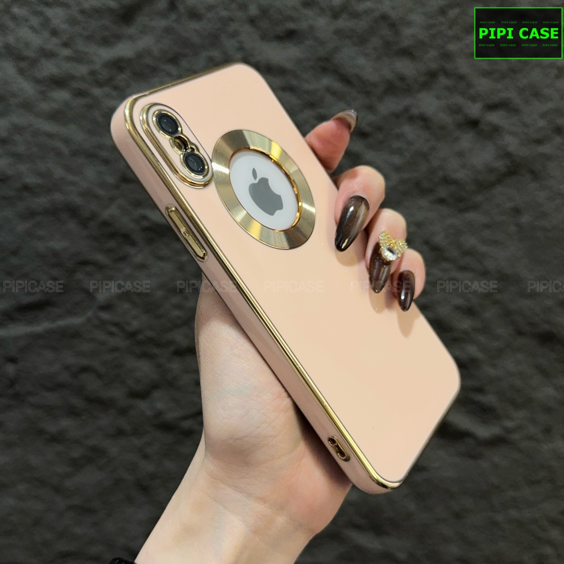 Ốp Lưng iPhone X / XS - Pandora - Vàng Hồng 1