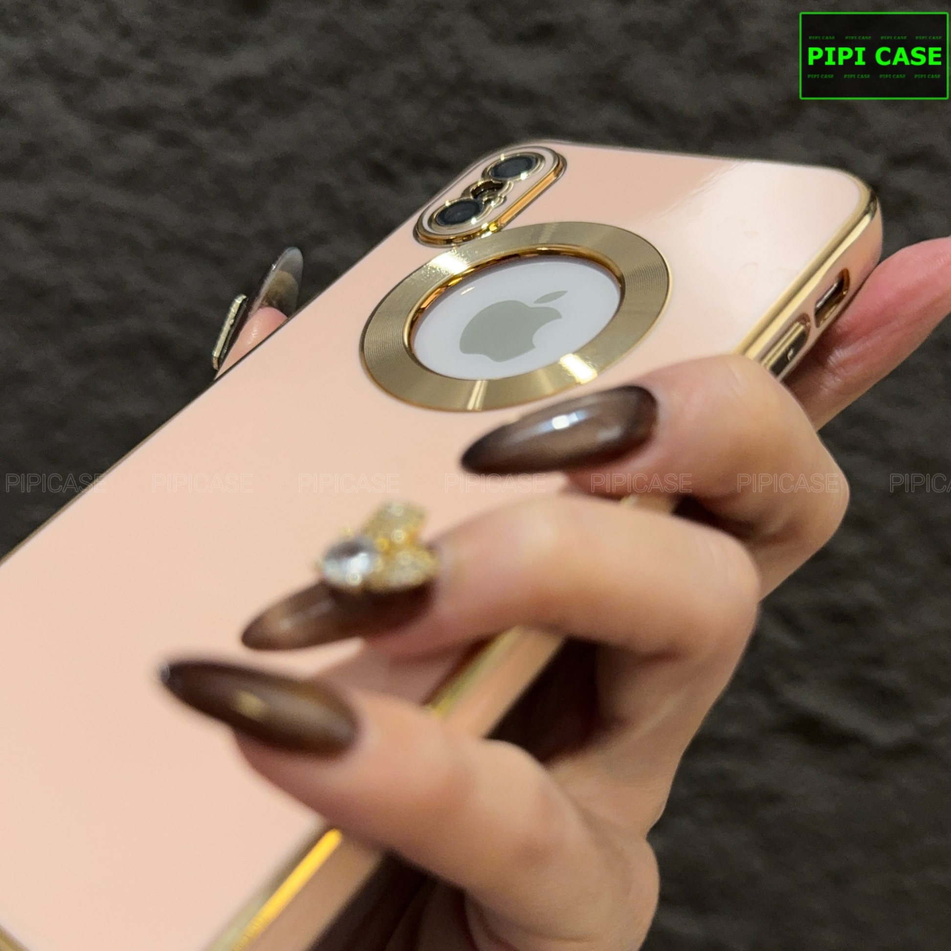 Ốp Lưng iPhone X / XS - Pandora - Vàng Hồng 1