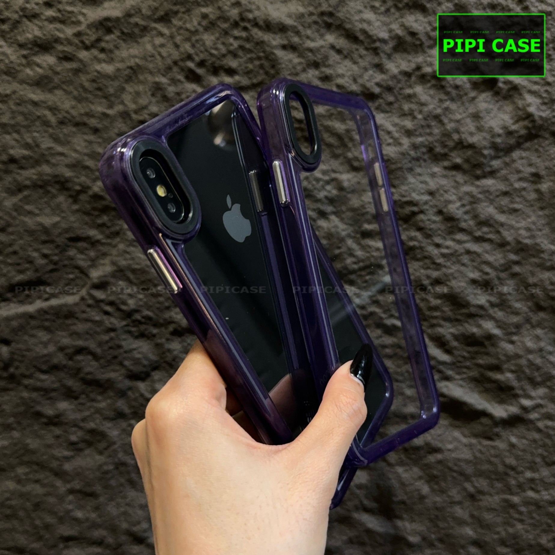 Ốp Lưng iPhone XS Max - Full - Tím