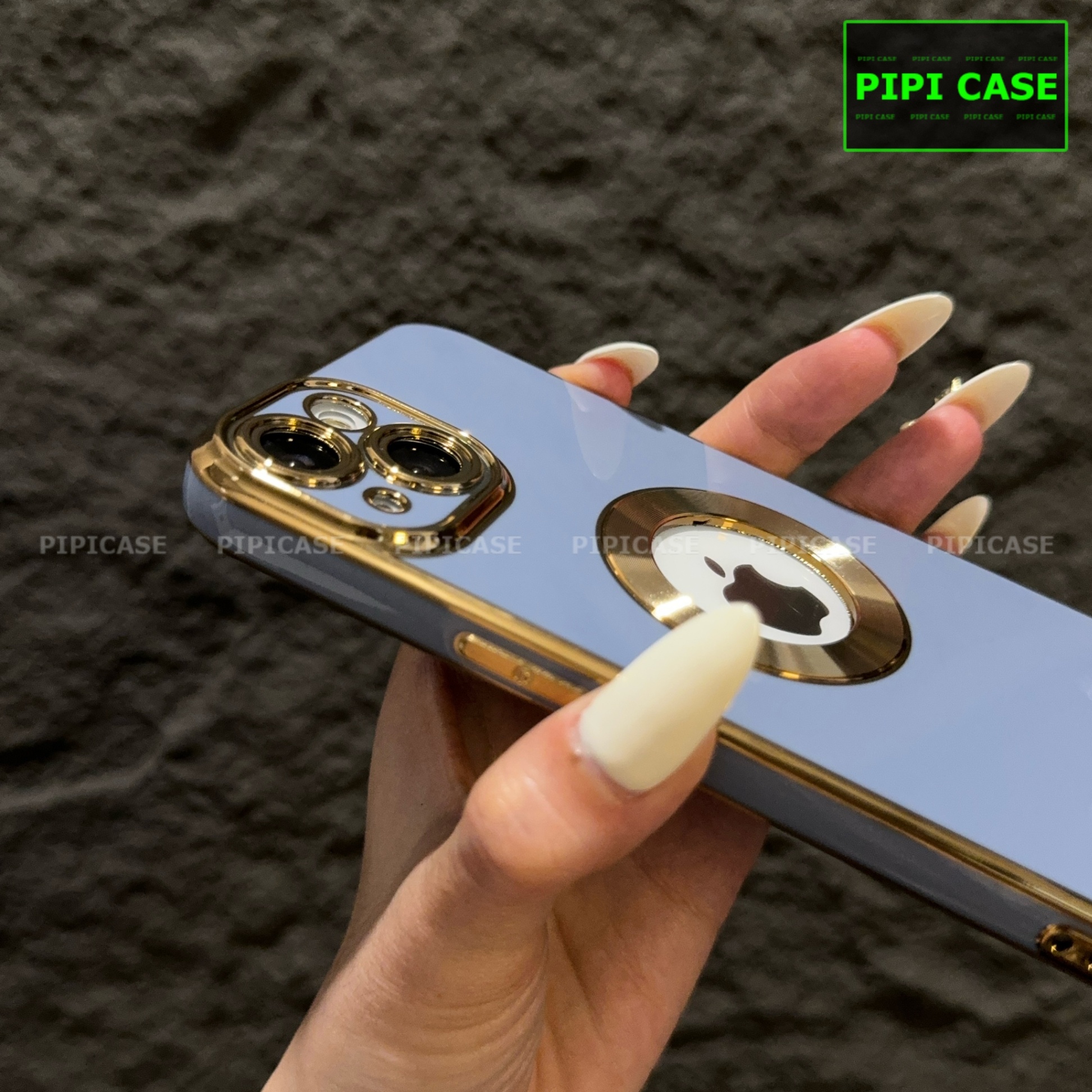Ốp Lưng iPhone 13 - Pandora - Xám Xanh