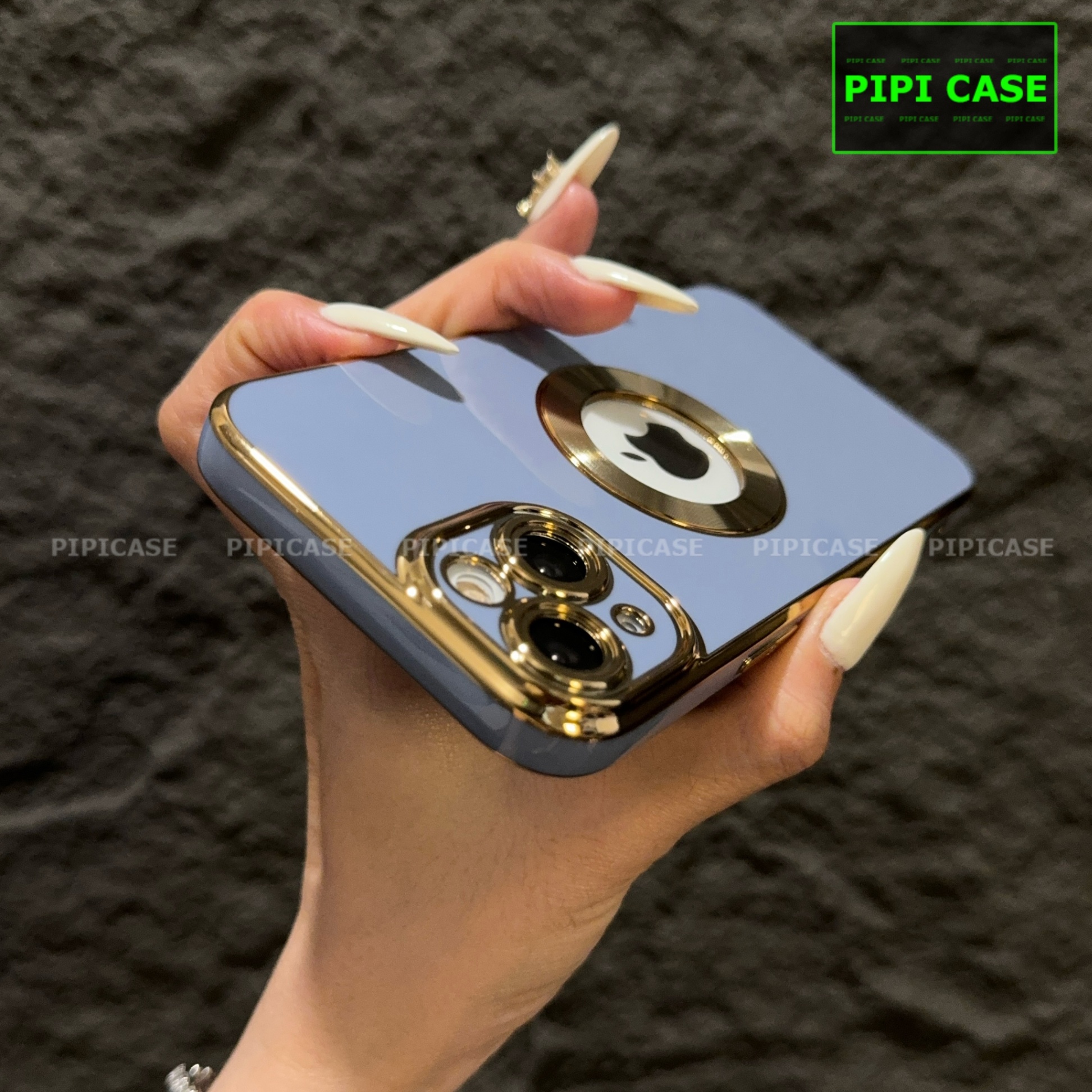 Ốp Lưng iPhone 13 - Pandora - Xám Xanh