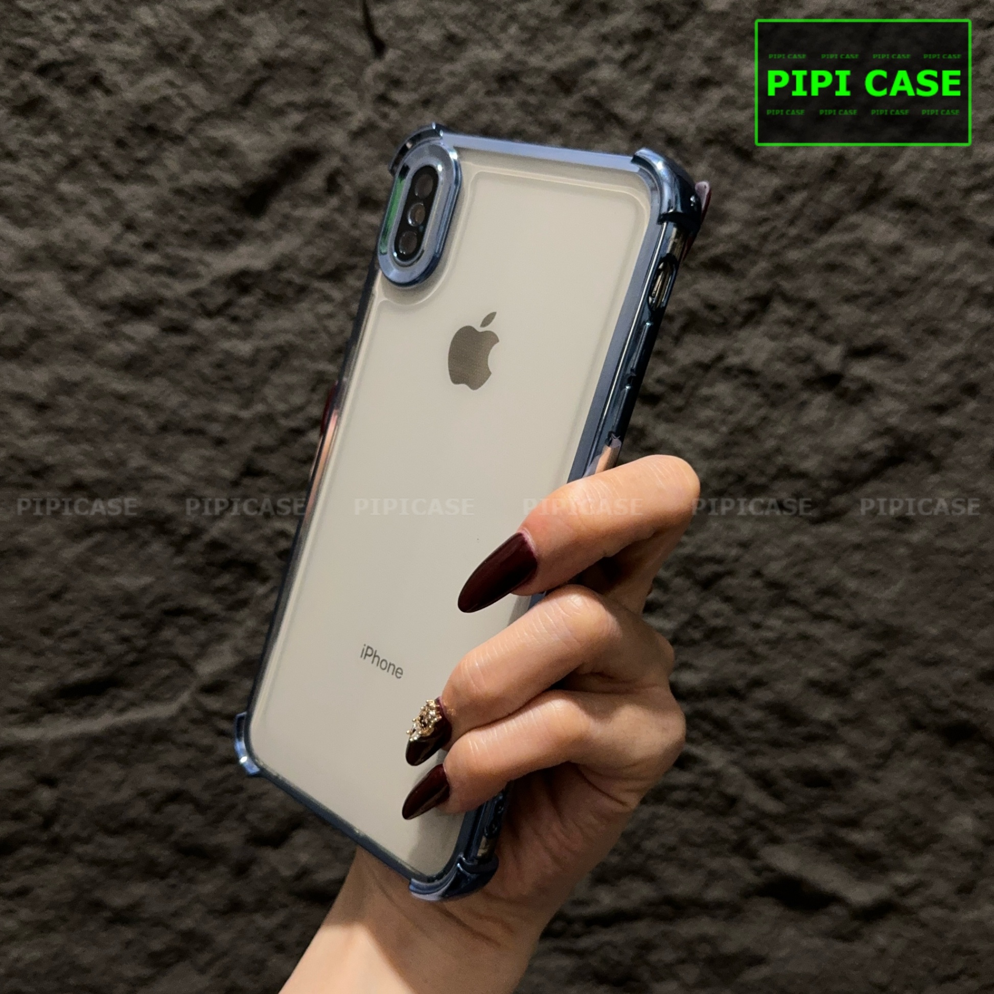 Ốp Lưng iPhone X / XS - Gu - Xanh Nhạt