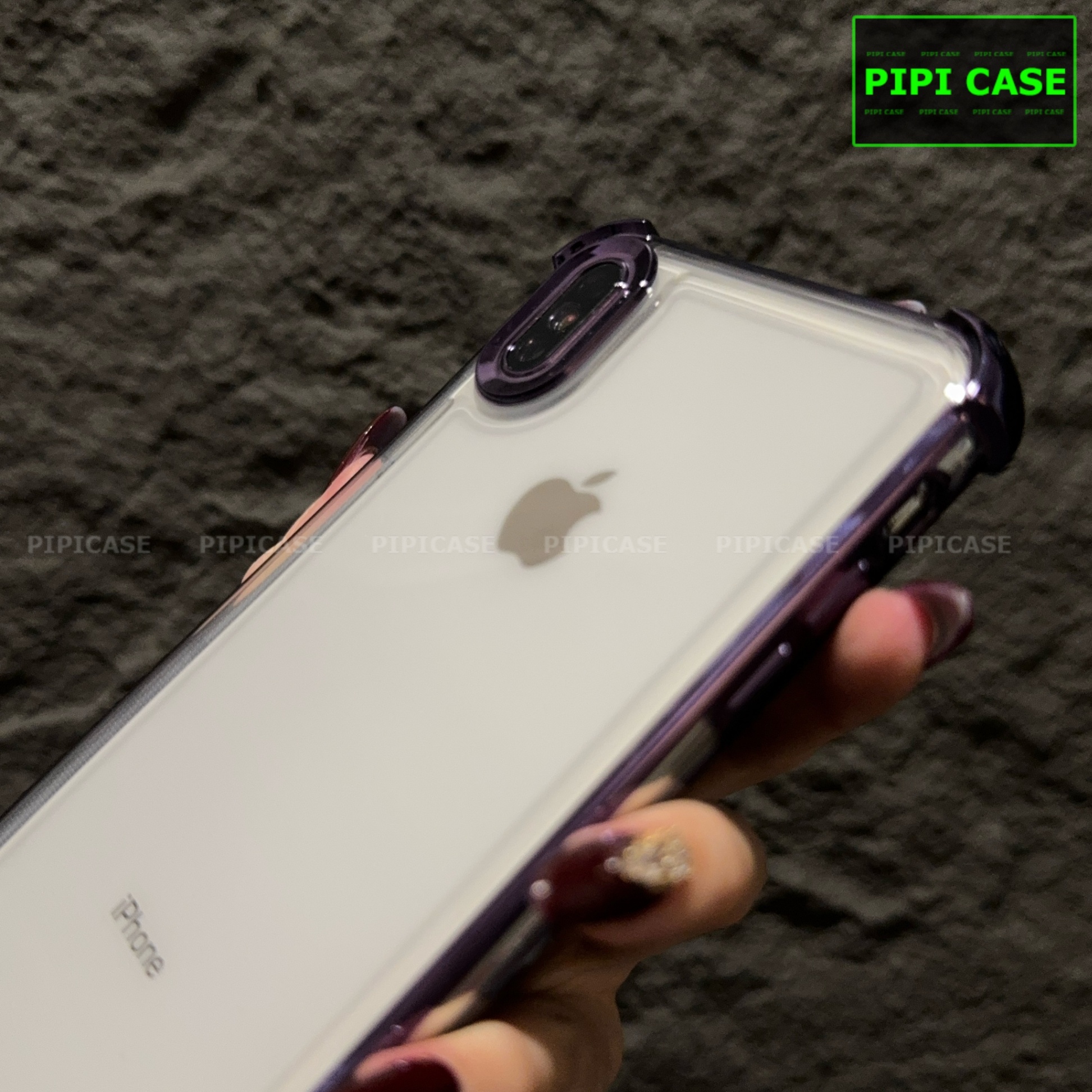 Ốp Lưng iPhone XS Max - Gu - Tím