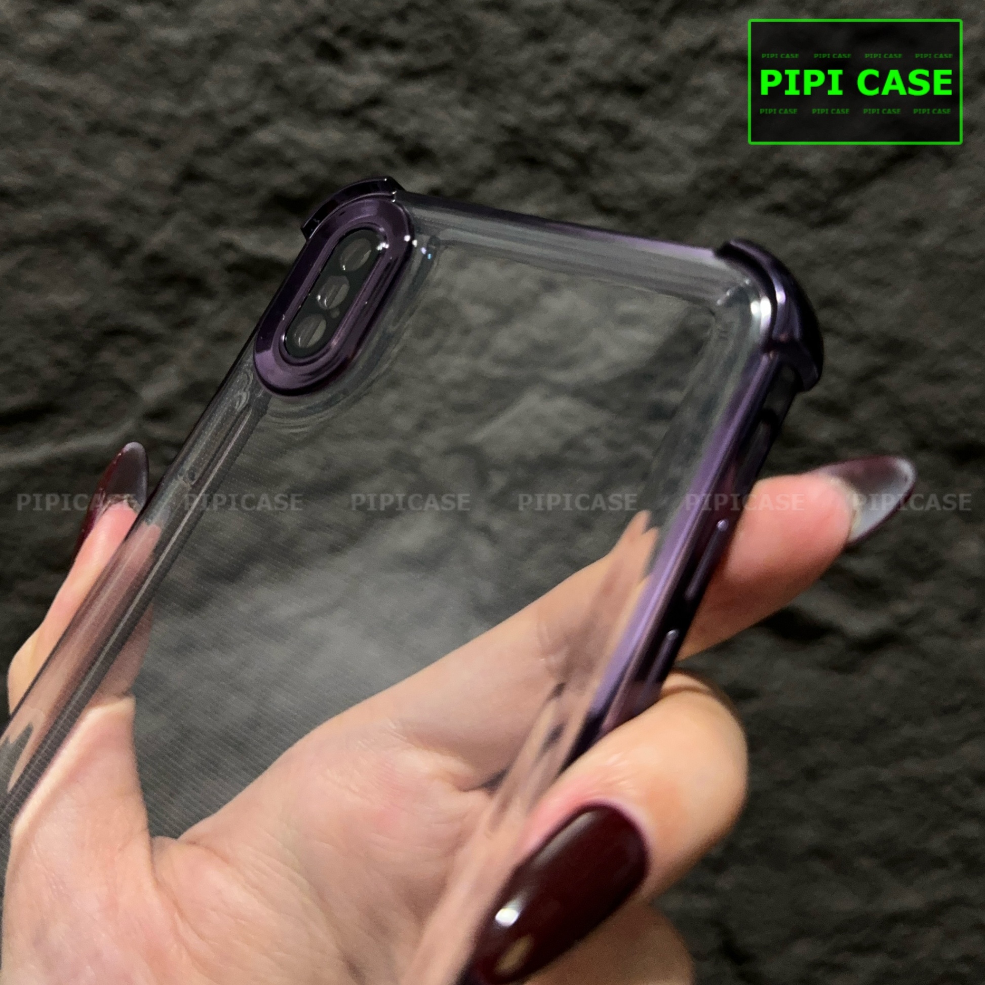 Ốp Lưng iPhone XS Max - Gu - Tím