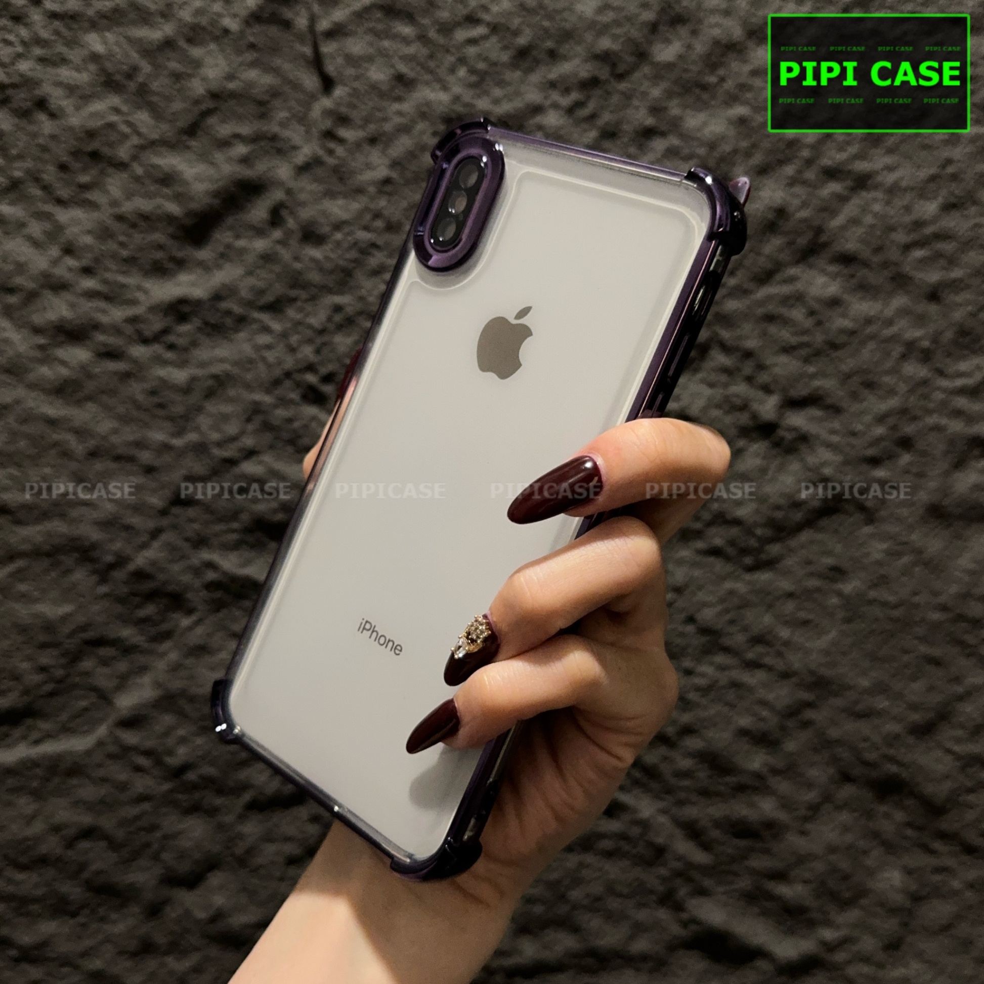 Ốp Lưng iPhone XS Max - Gu - Tím