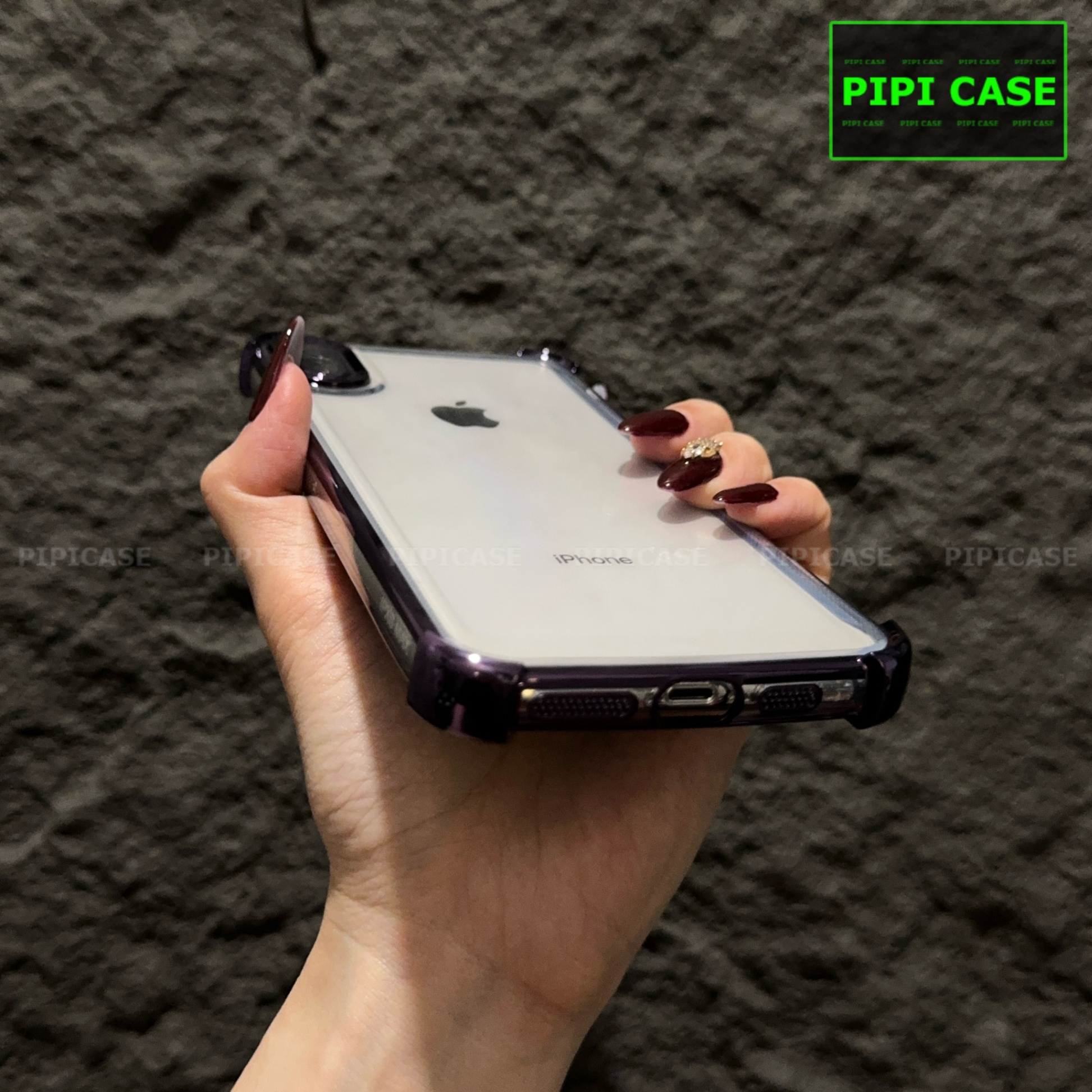 Ốp Lưng iPhone XS Max - Gu - Tím