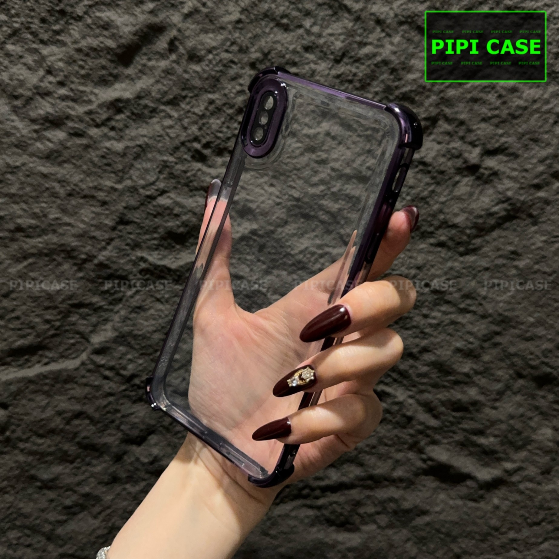 Ốp Lưng iPhone XS Max - Gu - Tím