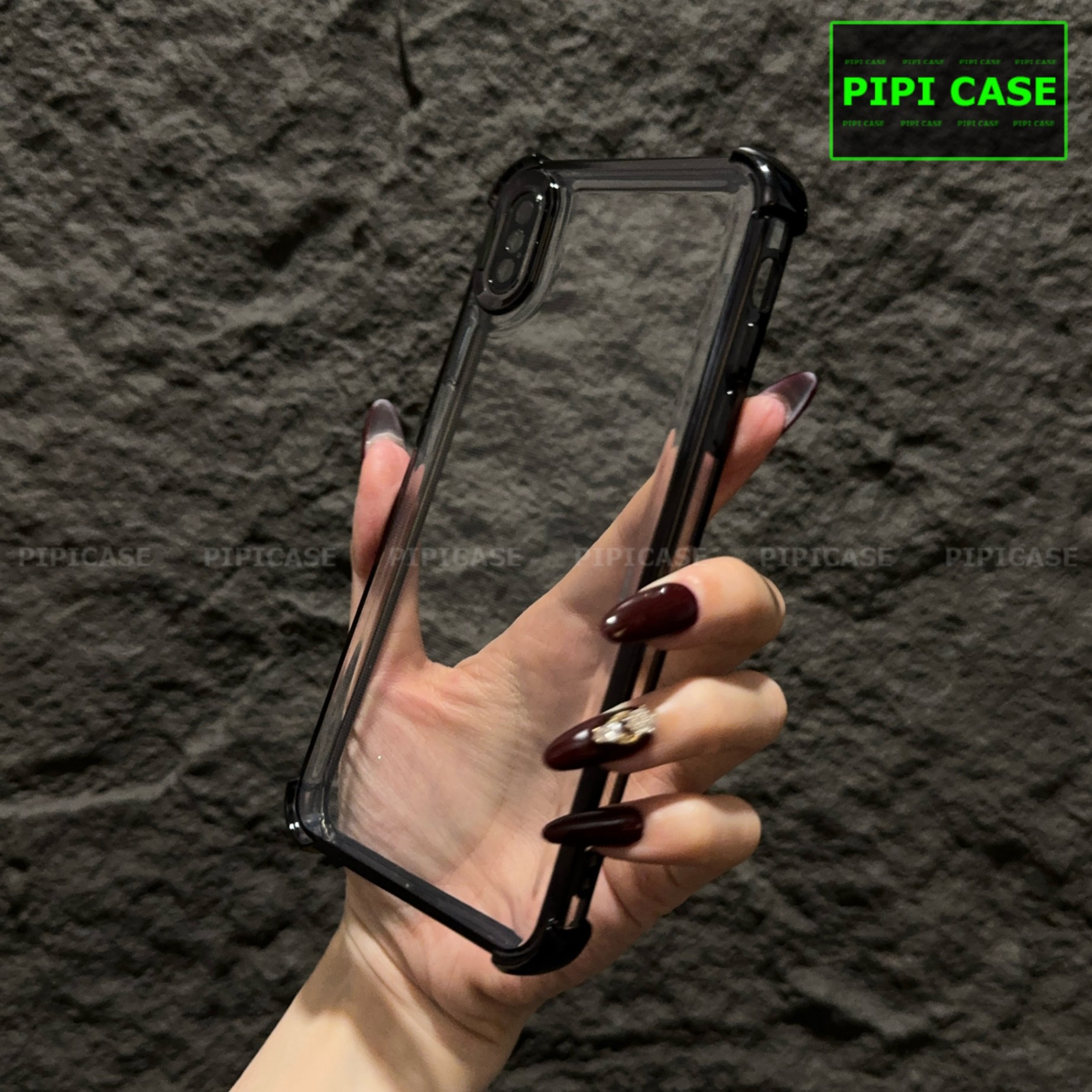 Ốp Lưng iPhone XS Max - Gu - Đen