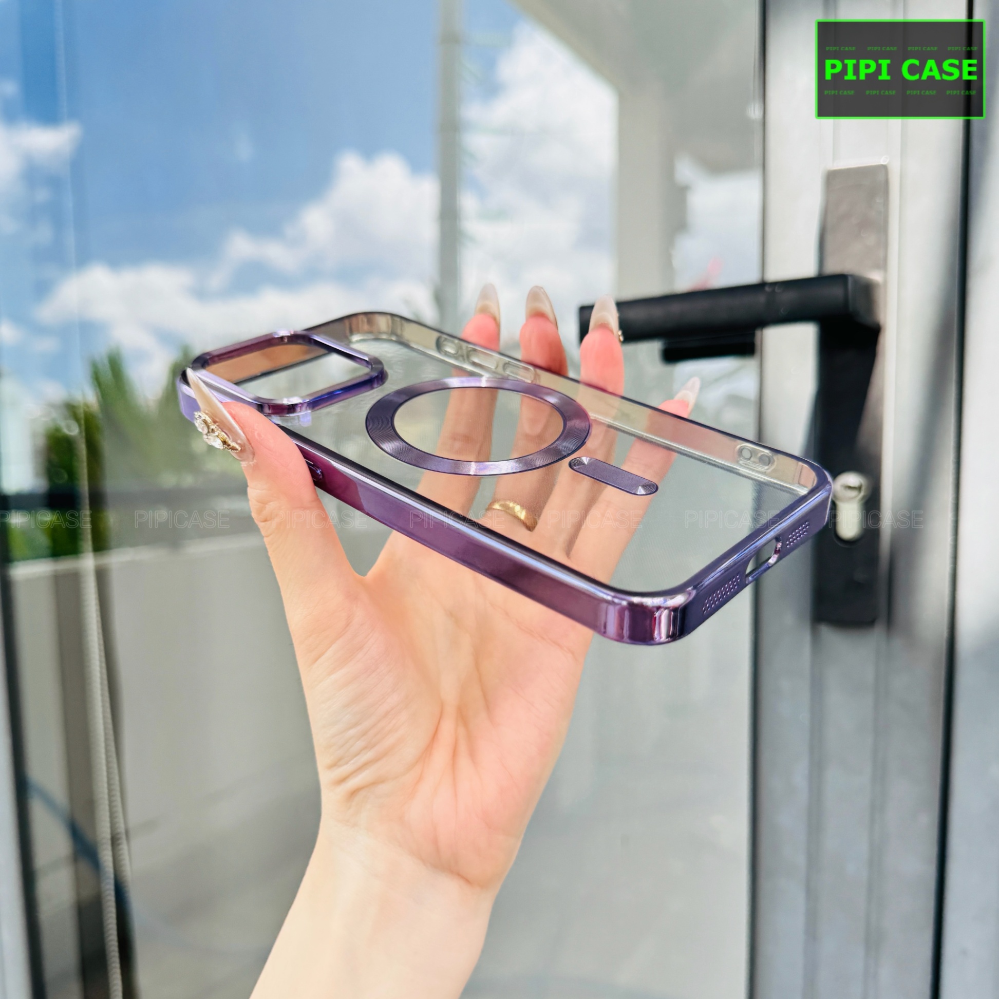 Ốp Lưng iPhone 15 Pro Max - Ticker - Tím