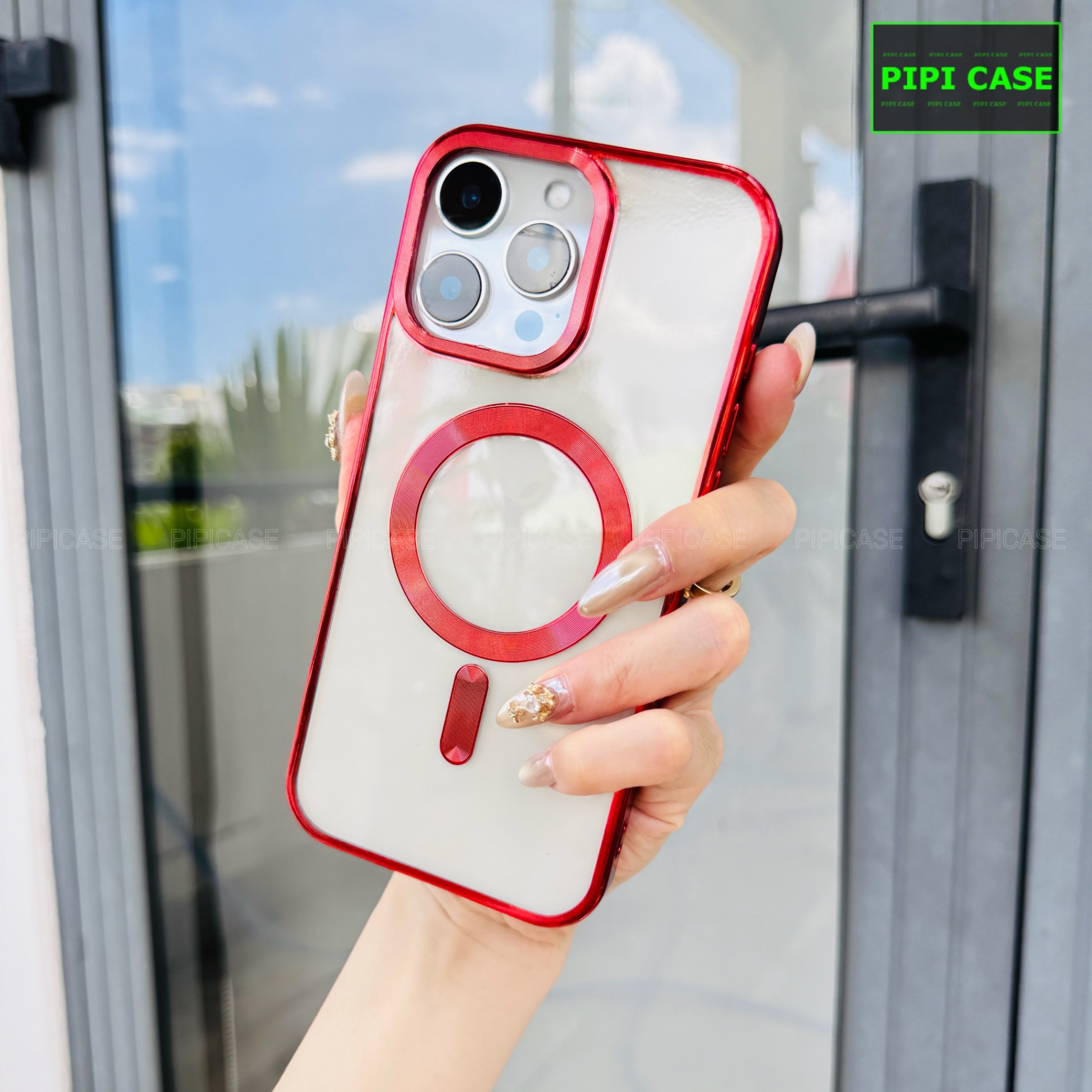 Ốp Lưng iPhone 16 Pro Max - Ticker - Đỏ