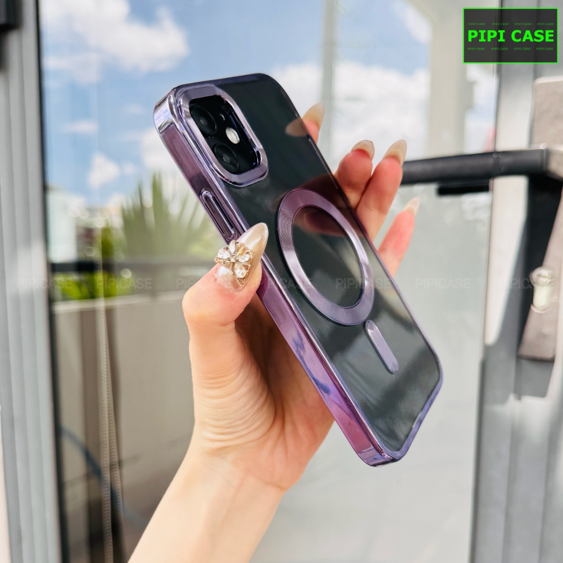 Ốp Lưng iPhone 12 - Ticker - Tím