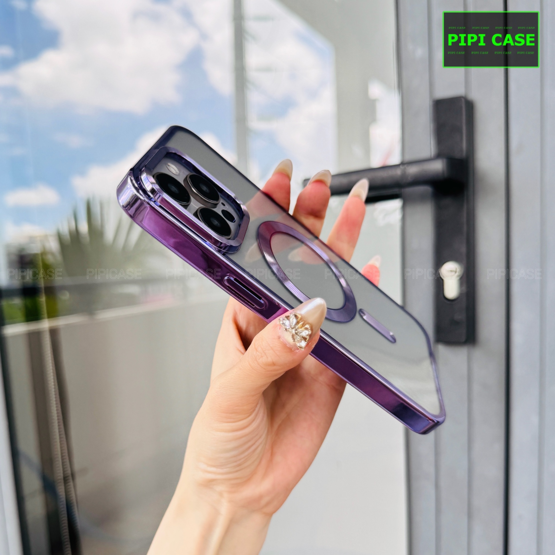 Ốp Lưng iPhone 15 Pro Max - Ticker - Tím