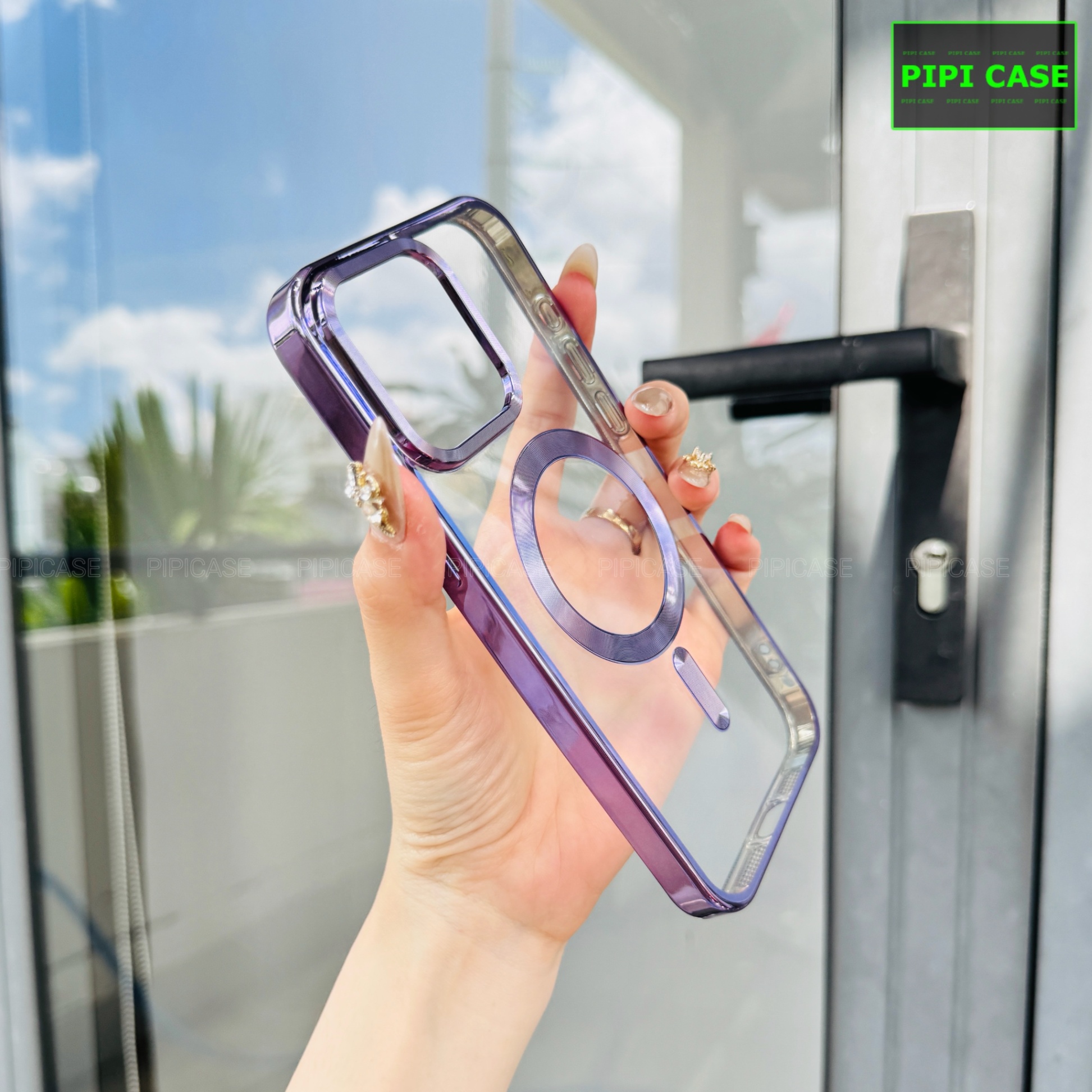 Ốp Lưng iPhone 15 Pro Max - Ticker - Tím