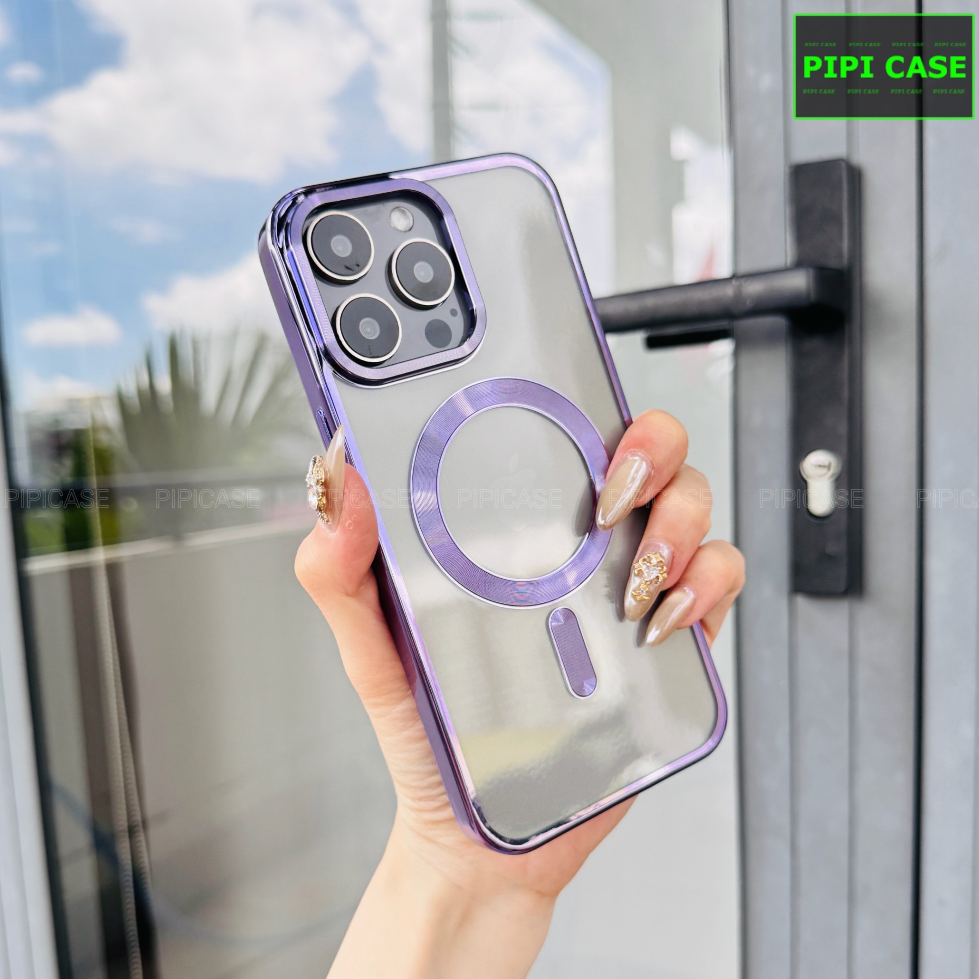 Ốp Lưng iPhone 15 Pro Max - Ticker - Tím