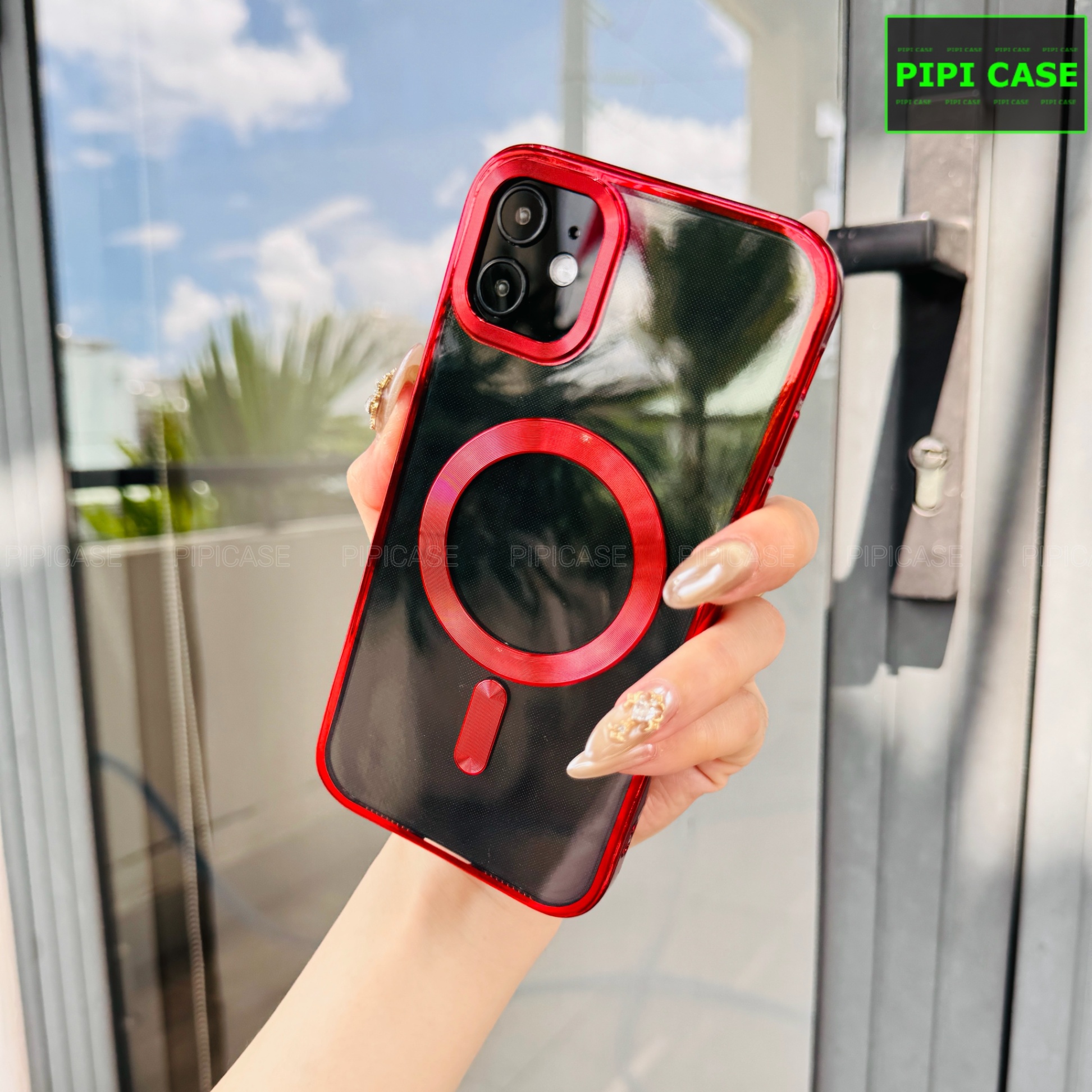 Ốp Lưng iPhone 12 - Ticker - Đỏ