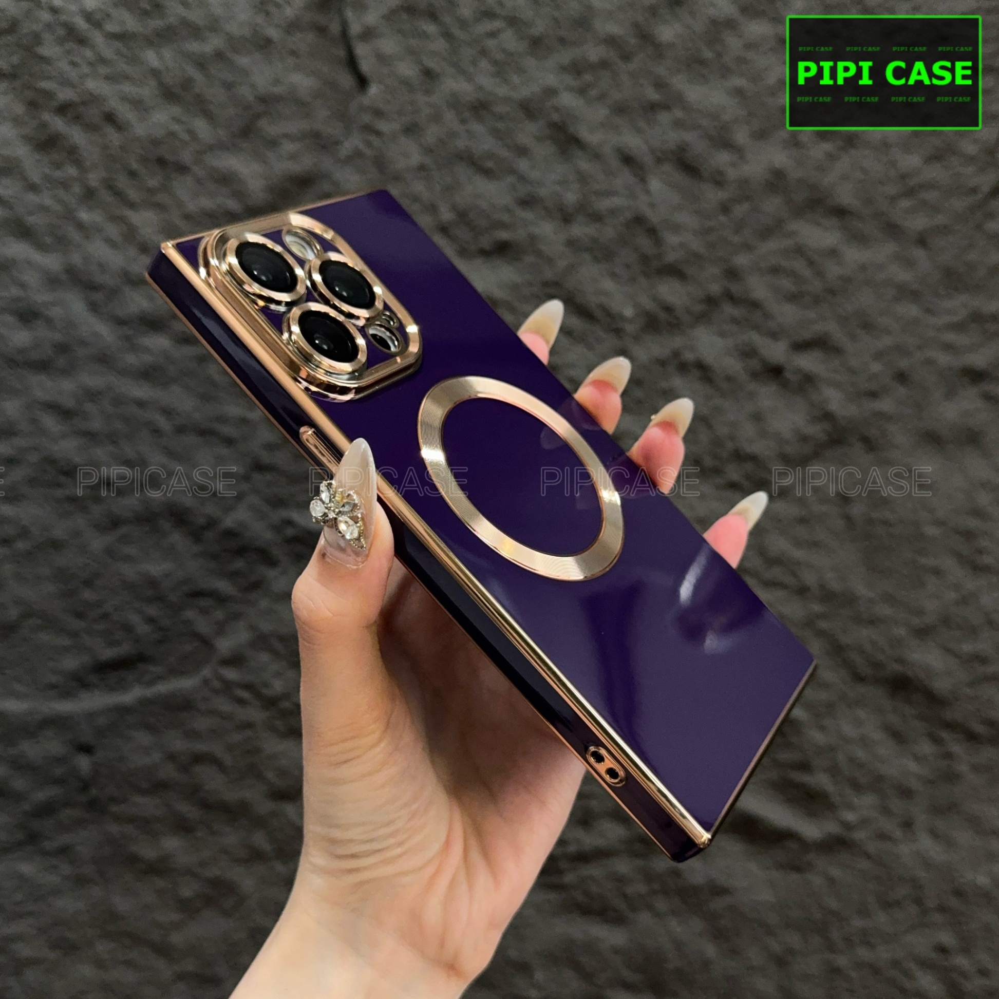 Ốp Lưng iPhone 15 Pro Max - Syn - Tím Đậm