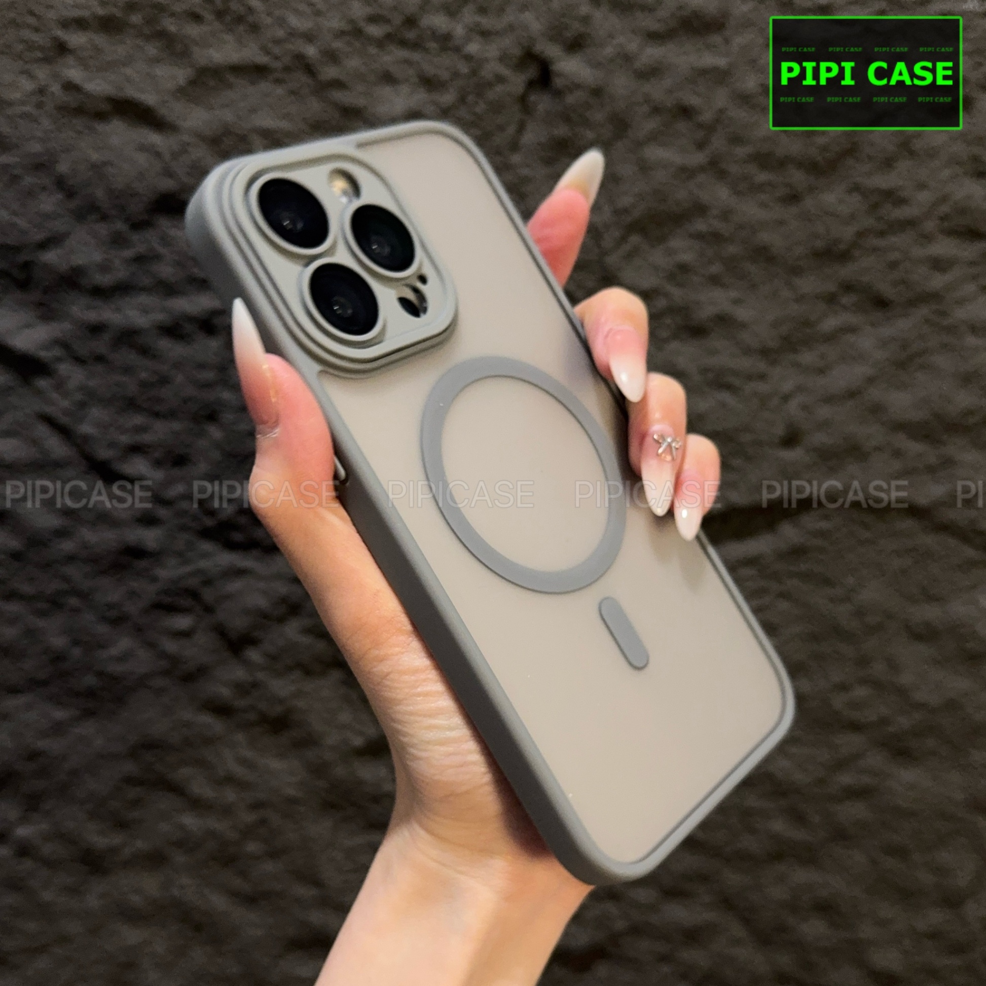 Ốp Lưng iPhone 14 Pro Max - Kao - Xám