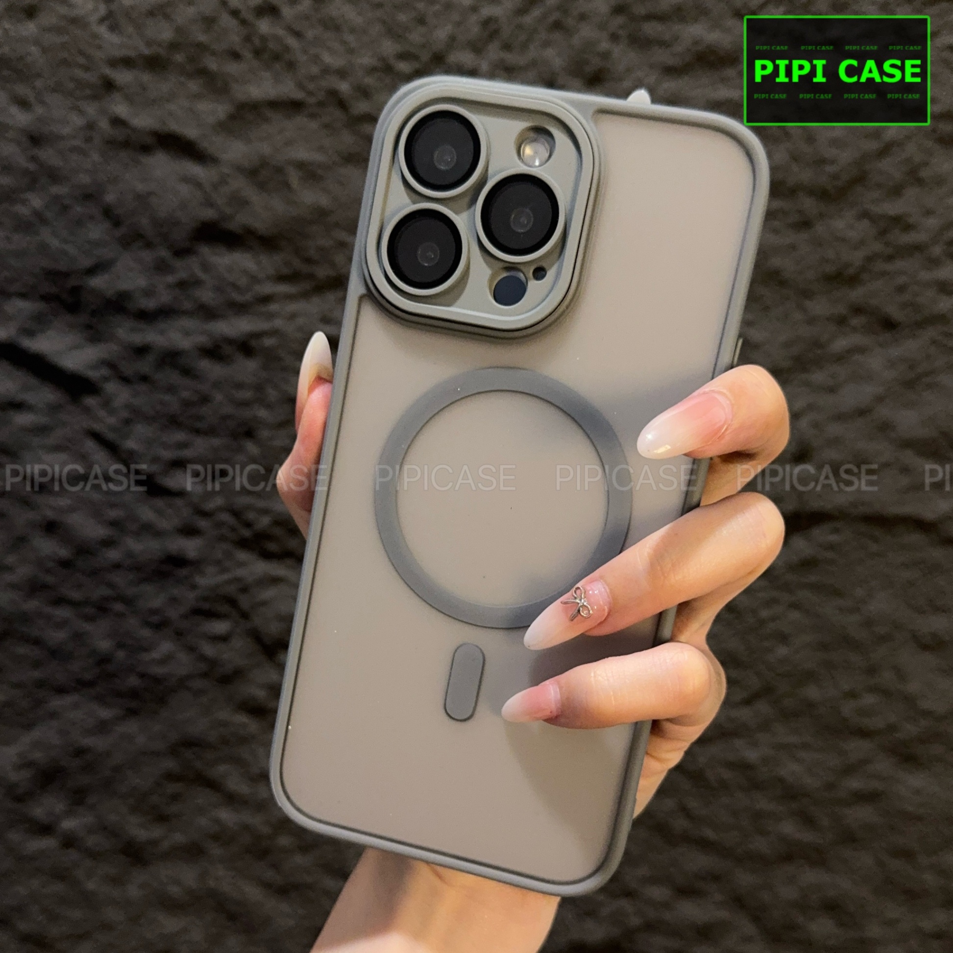 Ốp Lưng iPhone 14 Pro Max - Kao - Xám