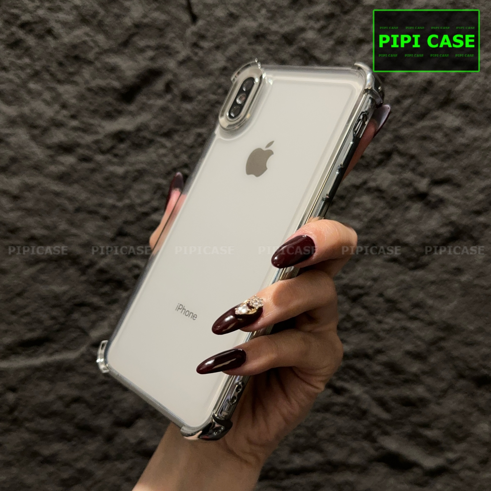 Ốp Lưng iPhone X / XS - Gu - Bạc