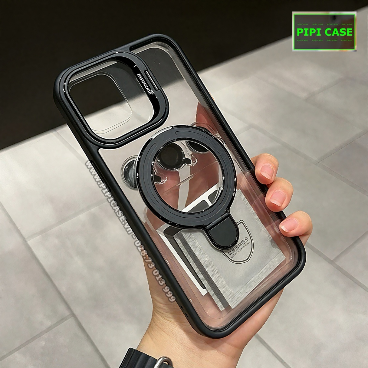 Ốp Lưng iPhone 15 Pro Max - Super Gone - Đen