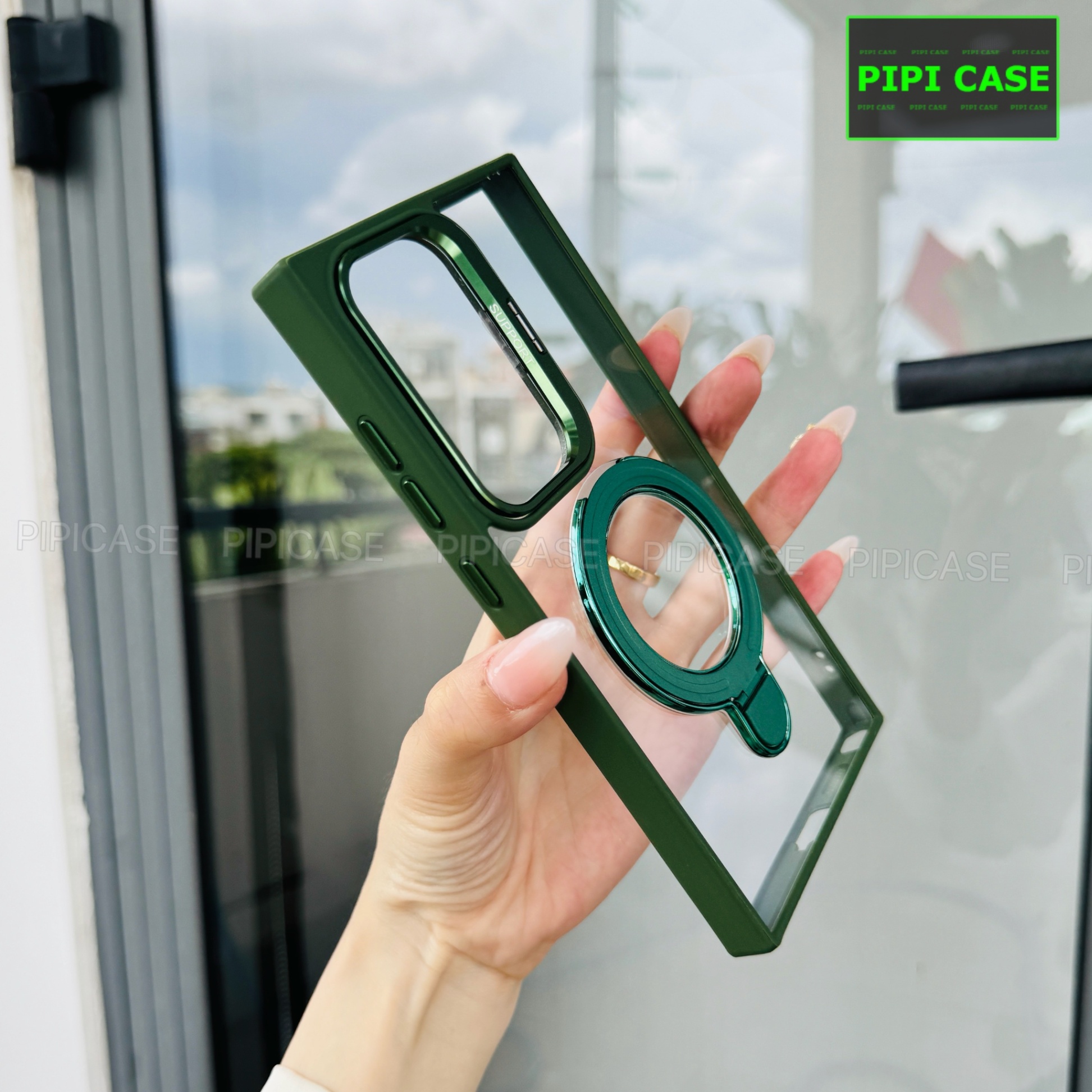 Ốp Lưng Samsung S22 Ultra 5G - Super Gone - Xanh Lá