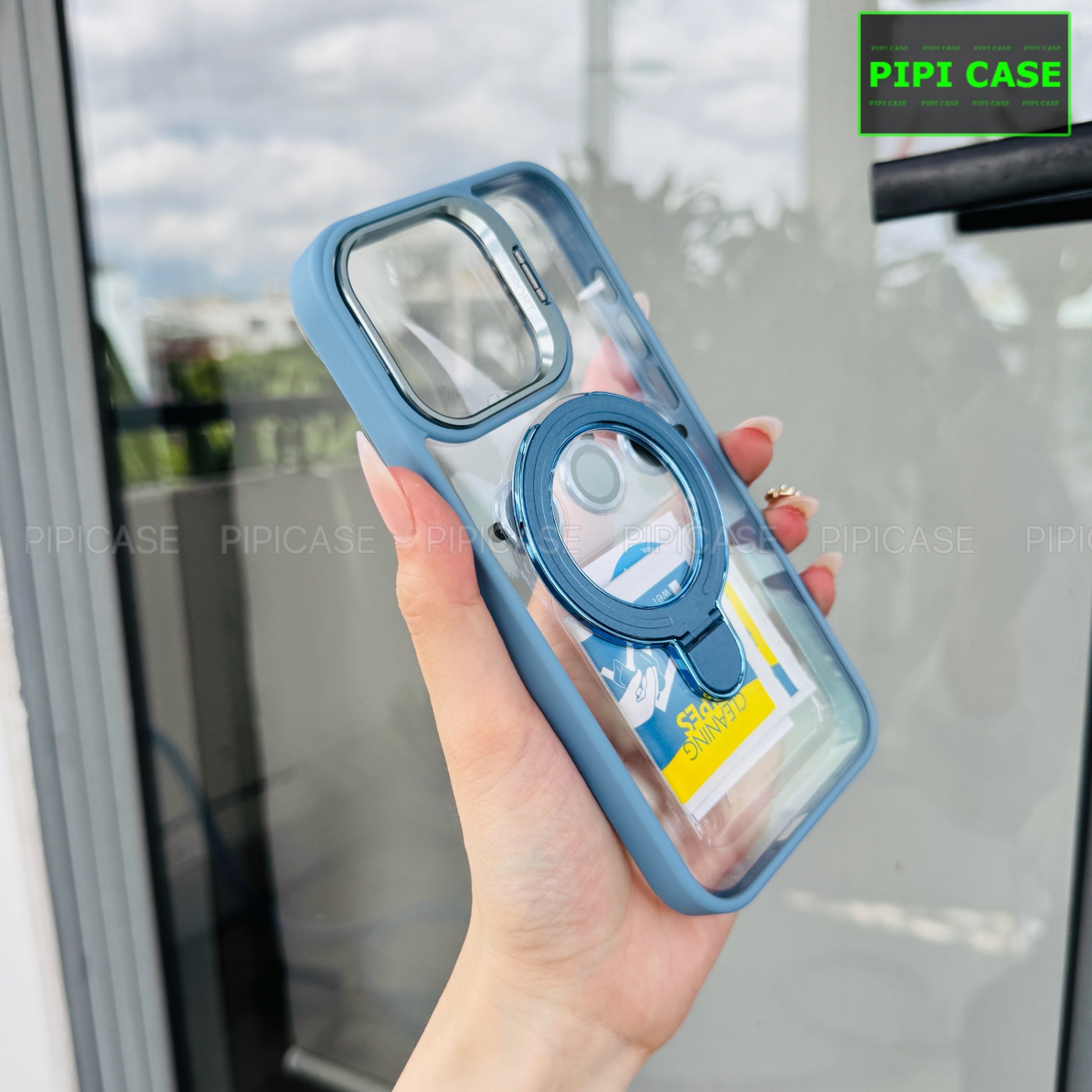 Ốp Lưng iPhone 15 Pro Max - Super Gone - Xanh Nhạt