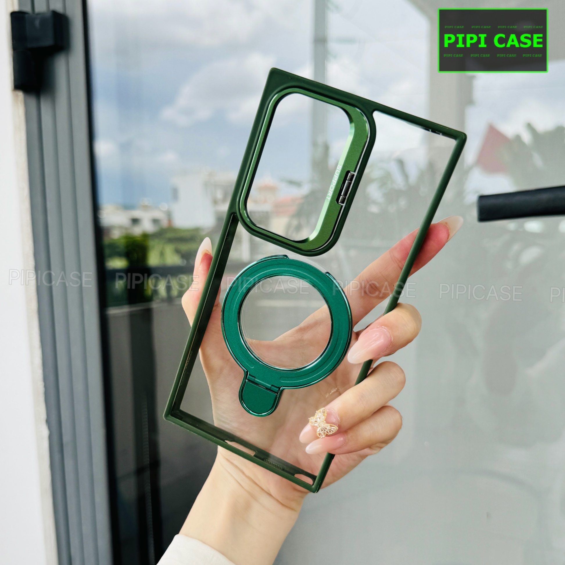 Ốp Lưng Samsung S23 Ultra 5G - Super Gone - Xanh Lá